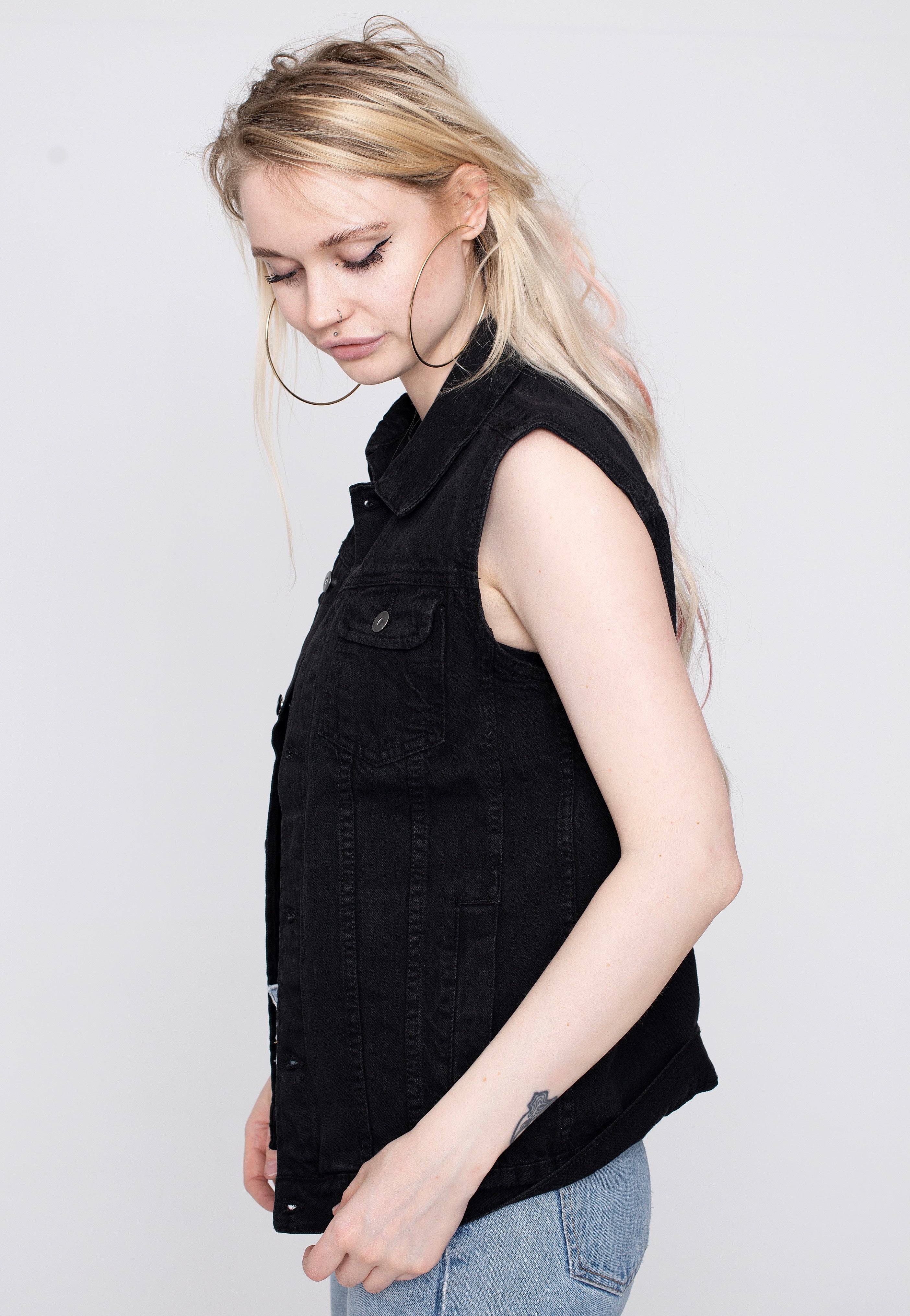 Urban Classics - Denim Black Dark - Jeans Vest | Women-Image