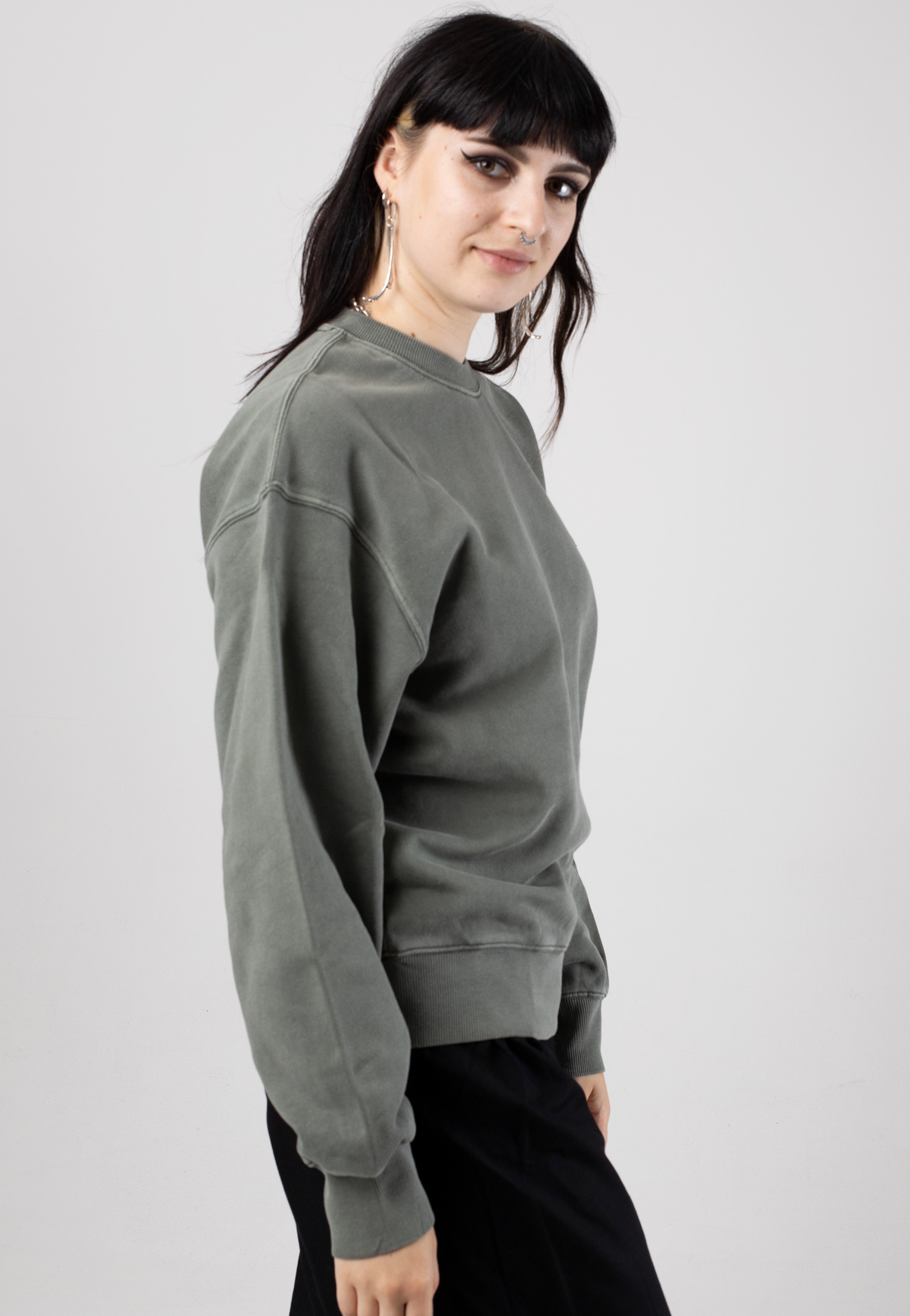 Carhartt WIP - W' Nelson Garment Dyed Smoke Green - Sweater | Women-Image