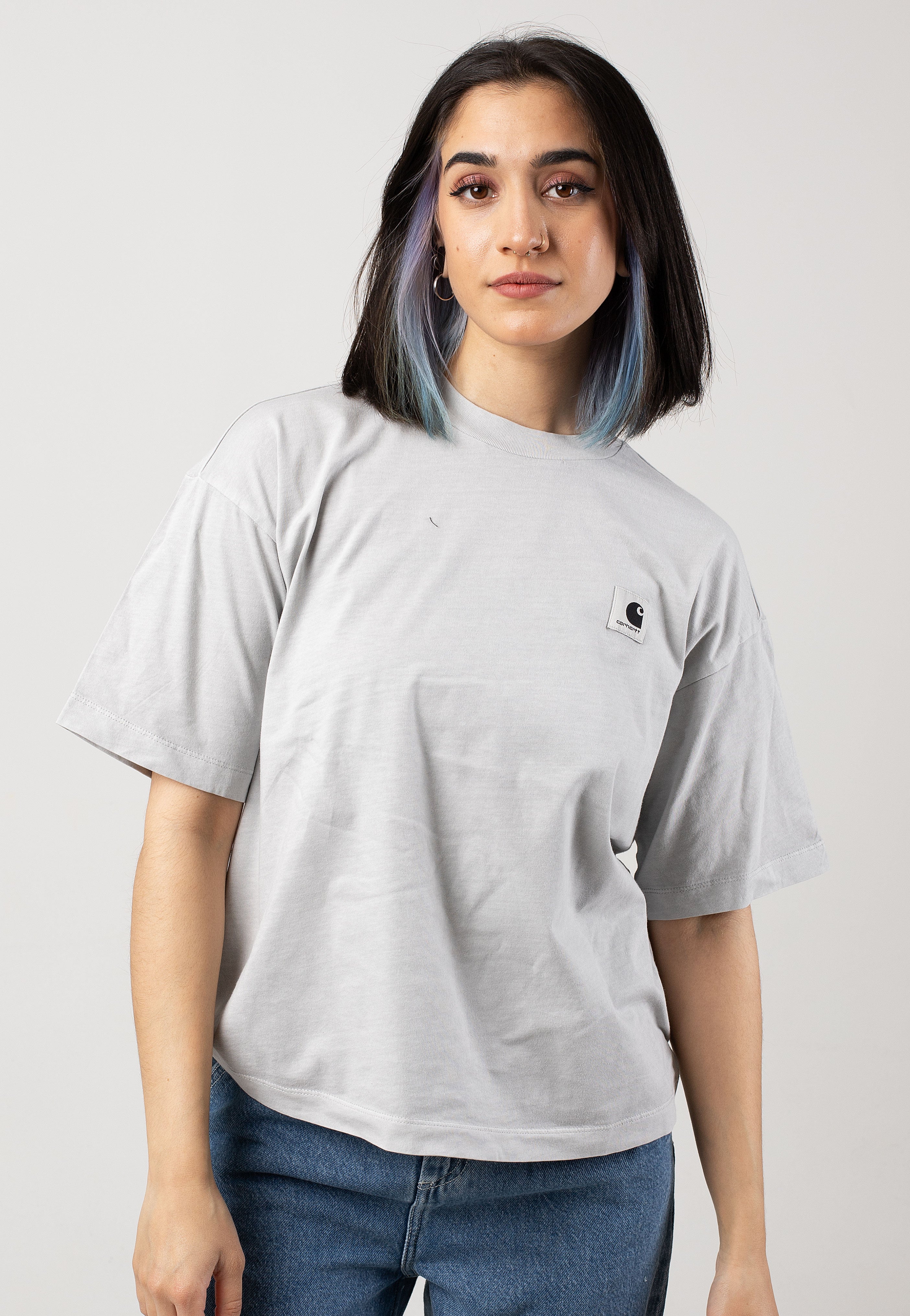 Carhartt WIP - W' Nelson Garment Dyed Sonic Silver - T-Shirt | Women-Image