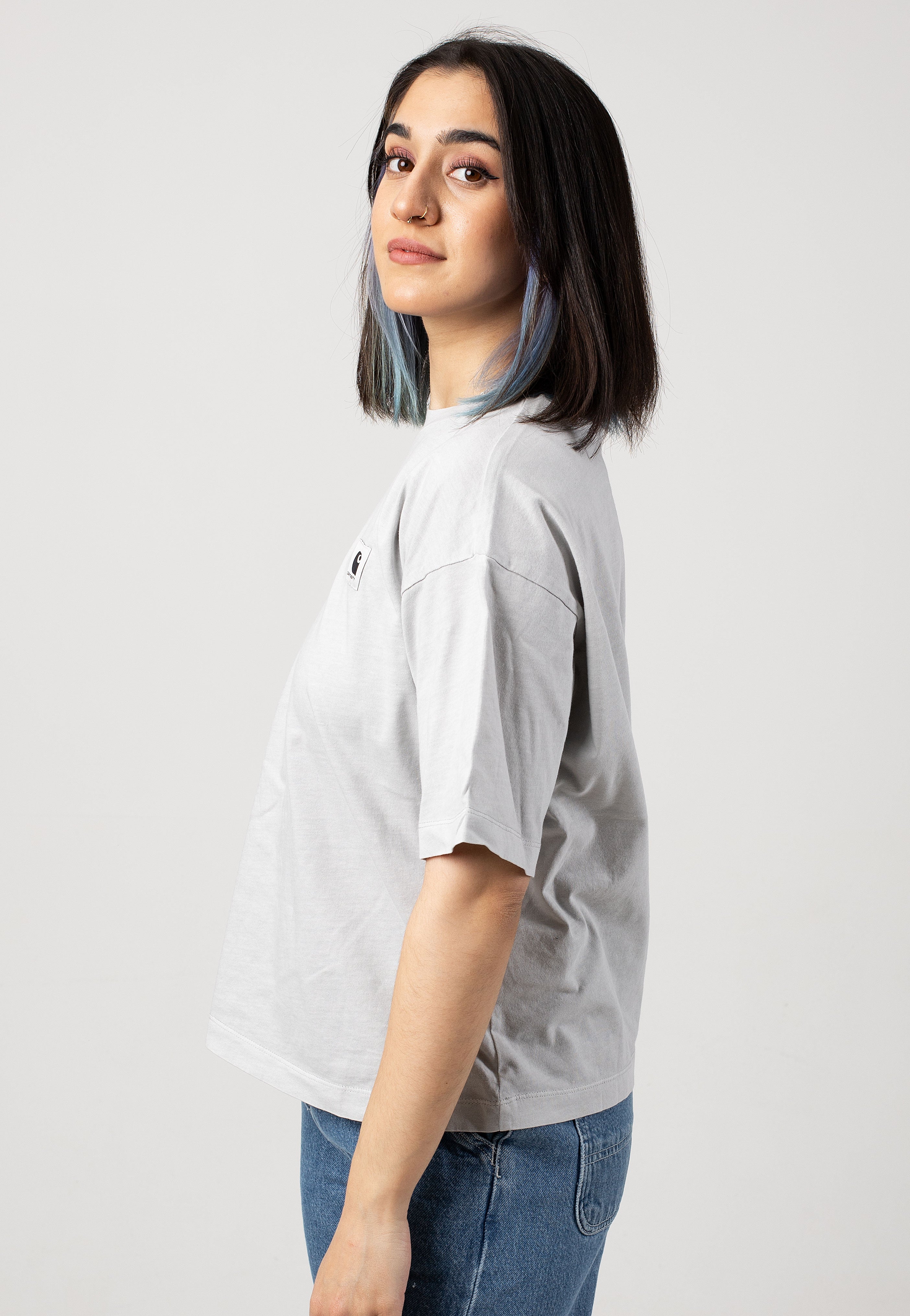 Carhartt WIP - W' Nelson Garment Dyed Sonic Silver - T-Shirt | Women-Image