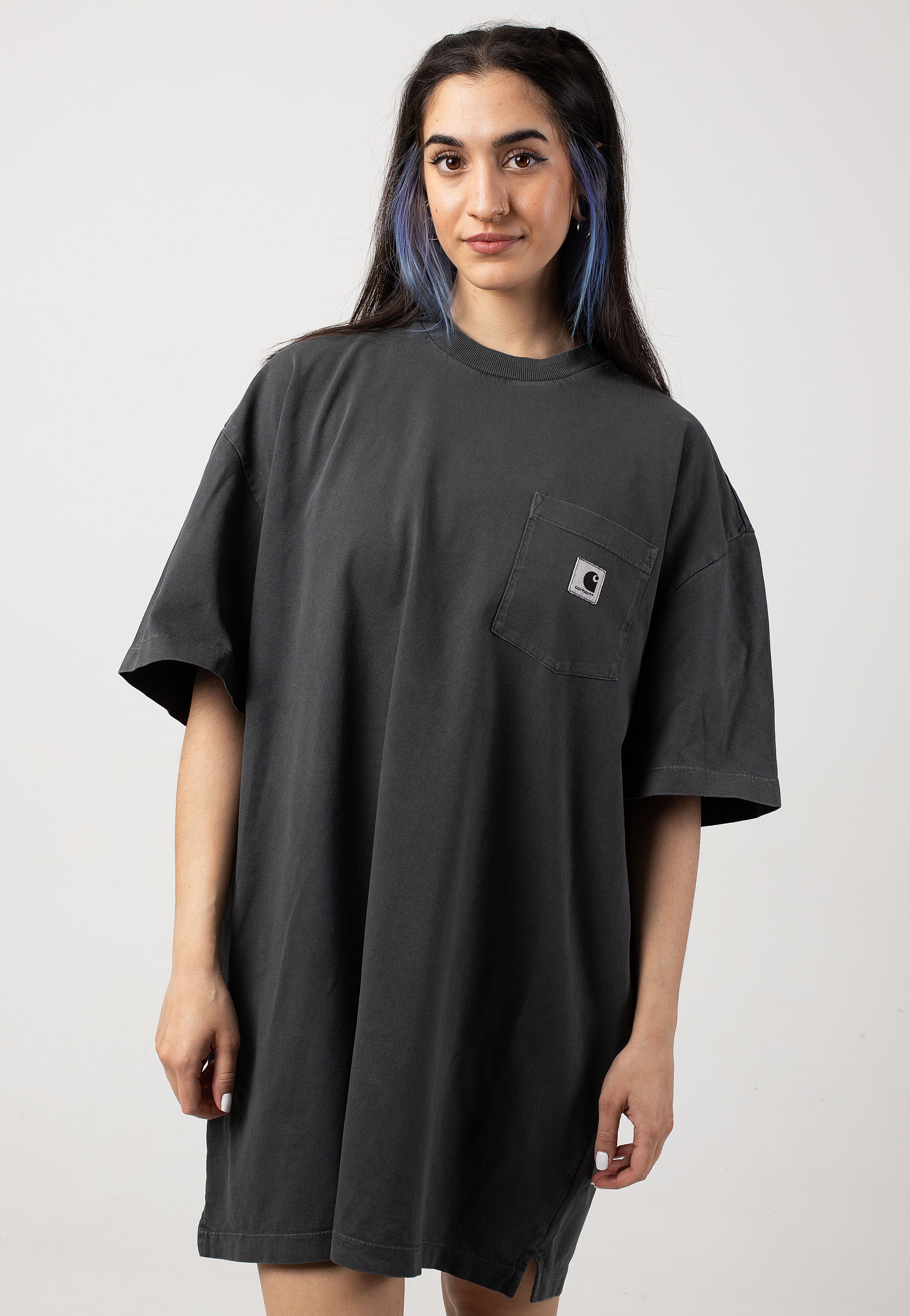 Carhartt WIP - W' Nelson Grand Garment Dyed Charcoal - T-Shirt | Women-Image