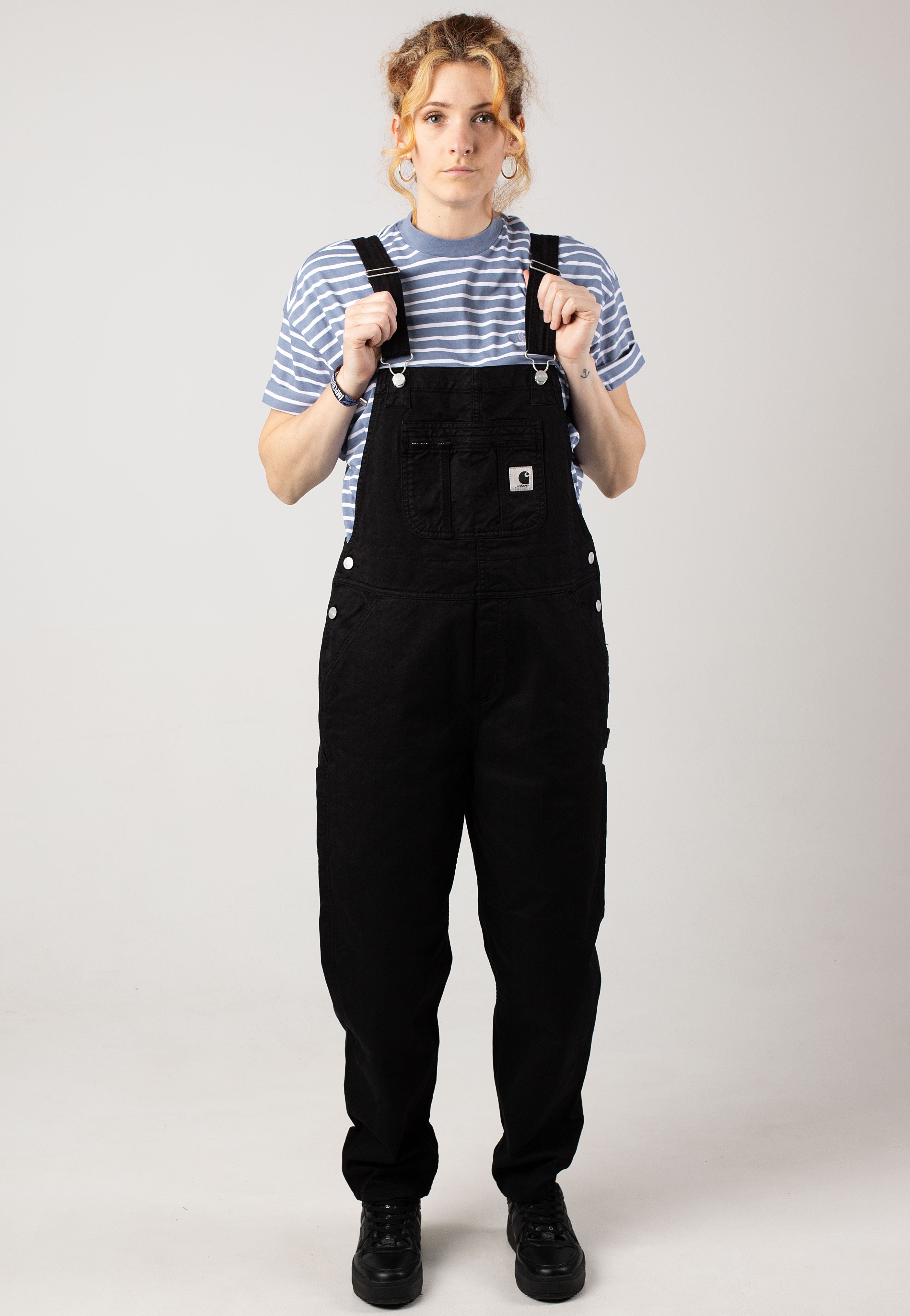 Carhartt WIP - W' Norris Bib Garment Dyed Black - Dungarees | Women-Image