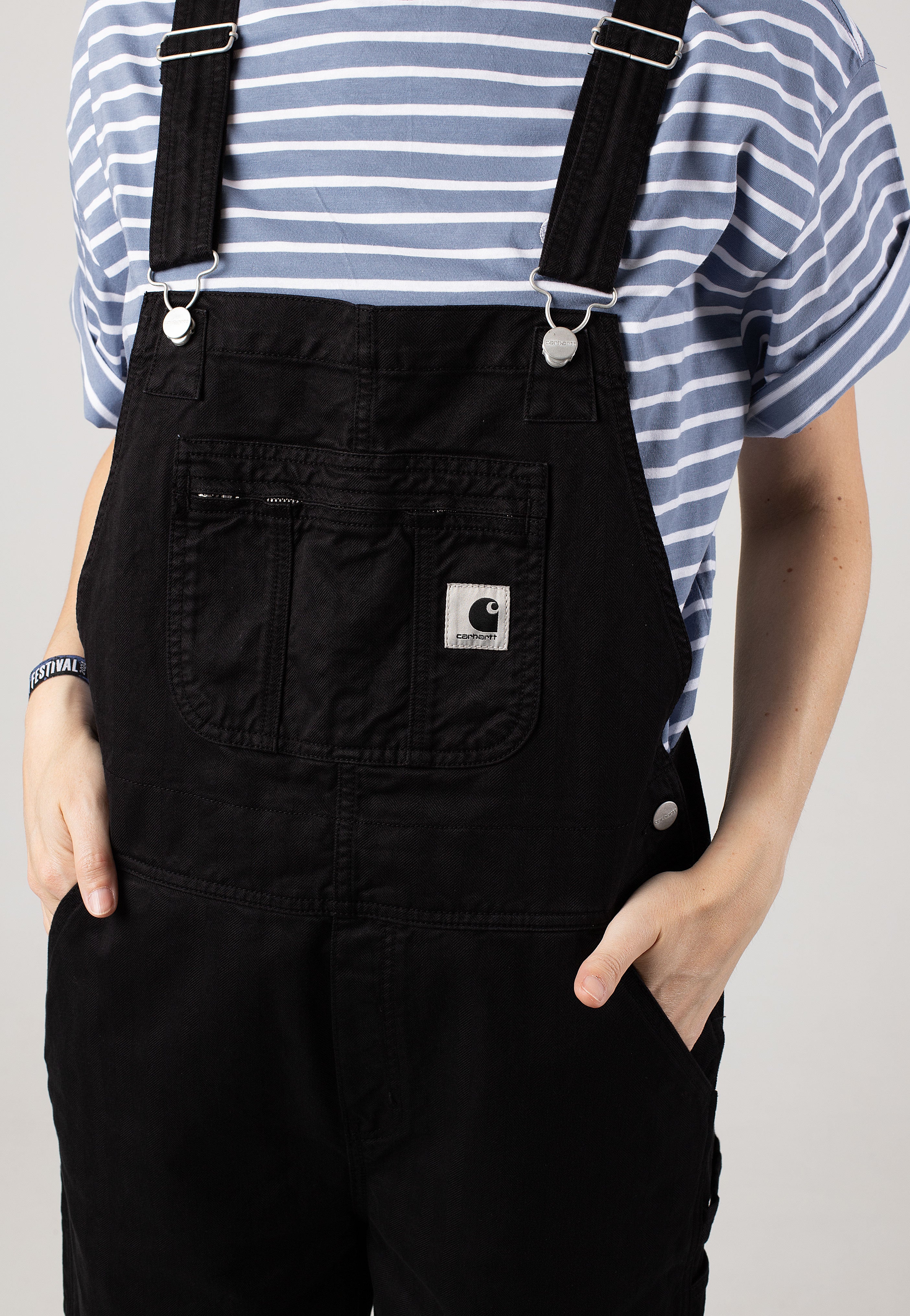 Carhartt WIP - W' Norris Bib Garment Dyed Black - Dungarees | Women-Image