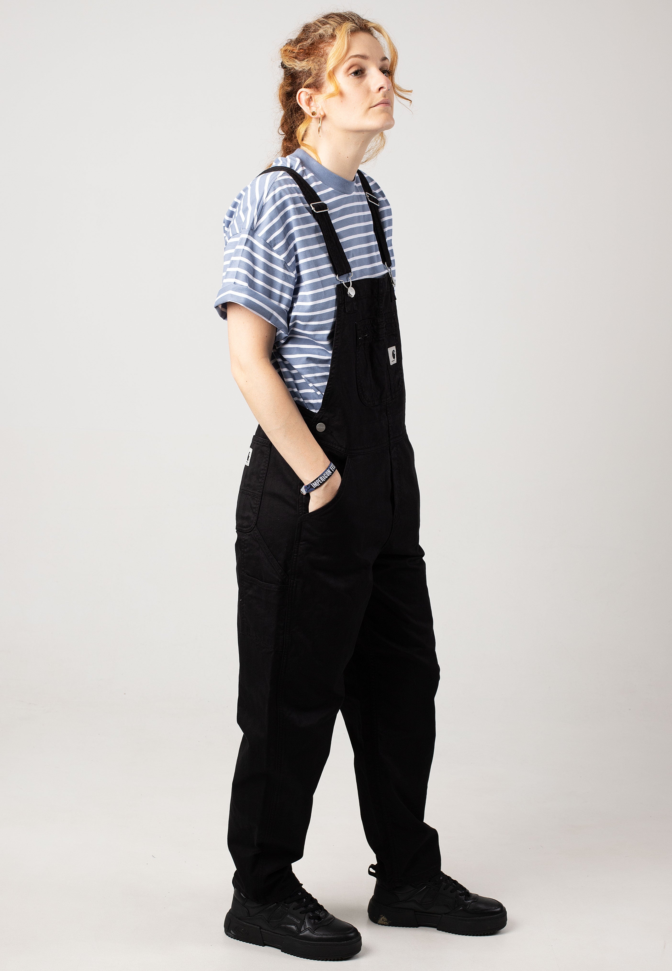 Carhartt WIP - W' Norris Bib Garment Dyed Black - Dungarees | Women-Image