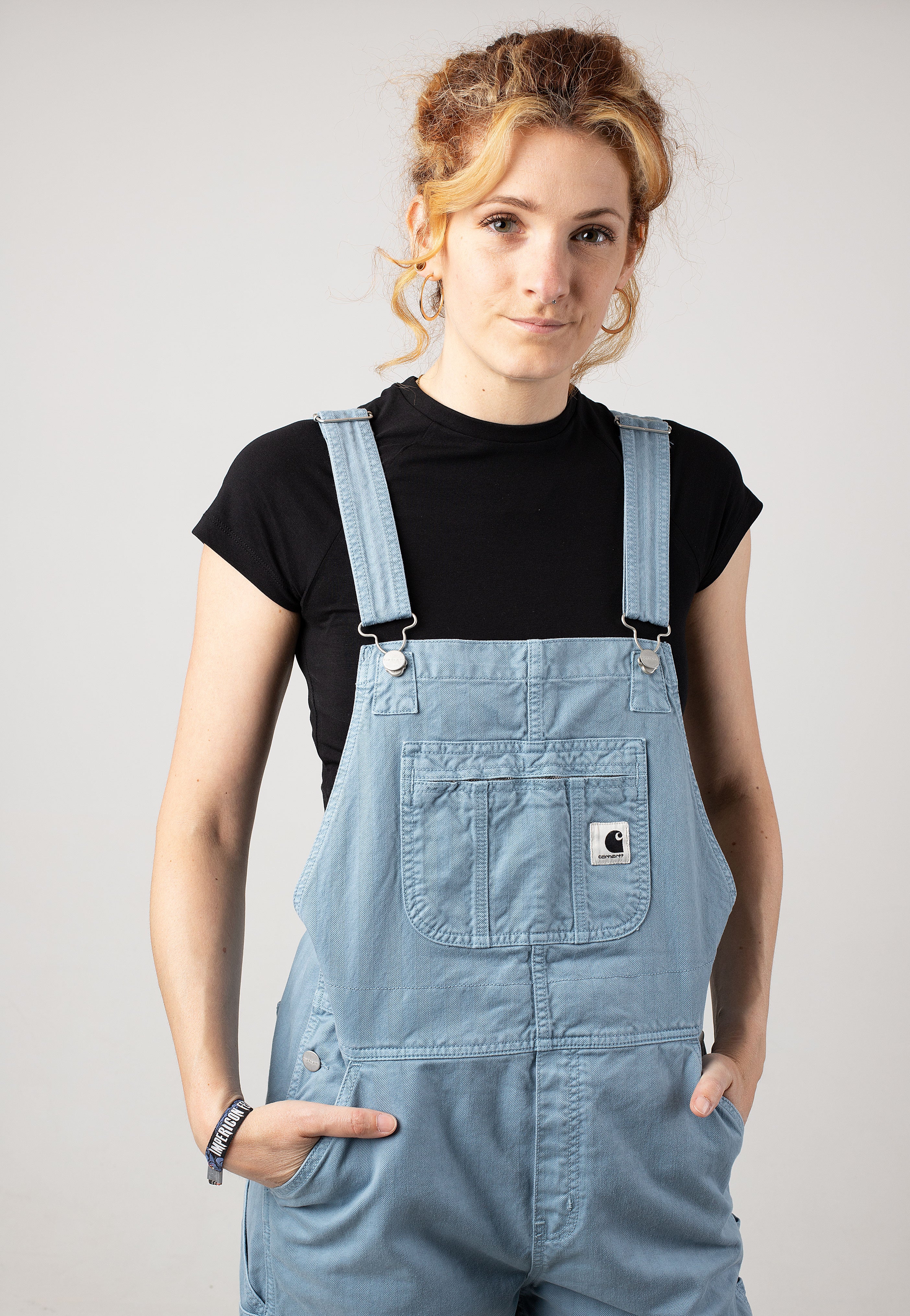 Carhartt WIP - W' Norris Bib Garment Dyed Misty Sky - Dungarees | Women-Image