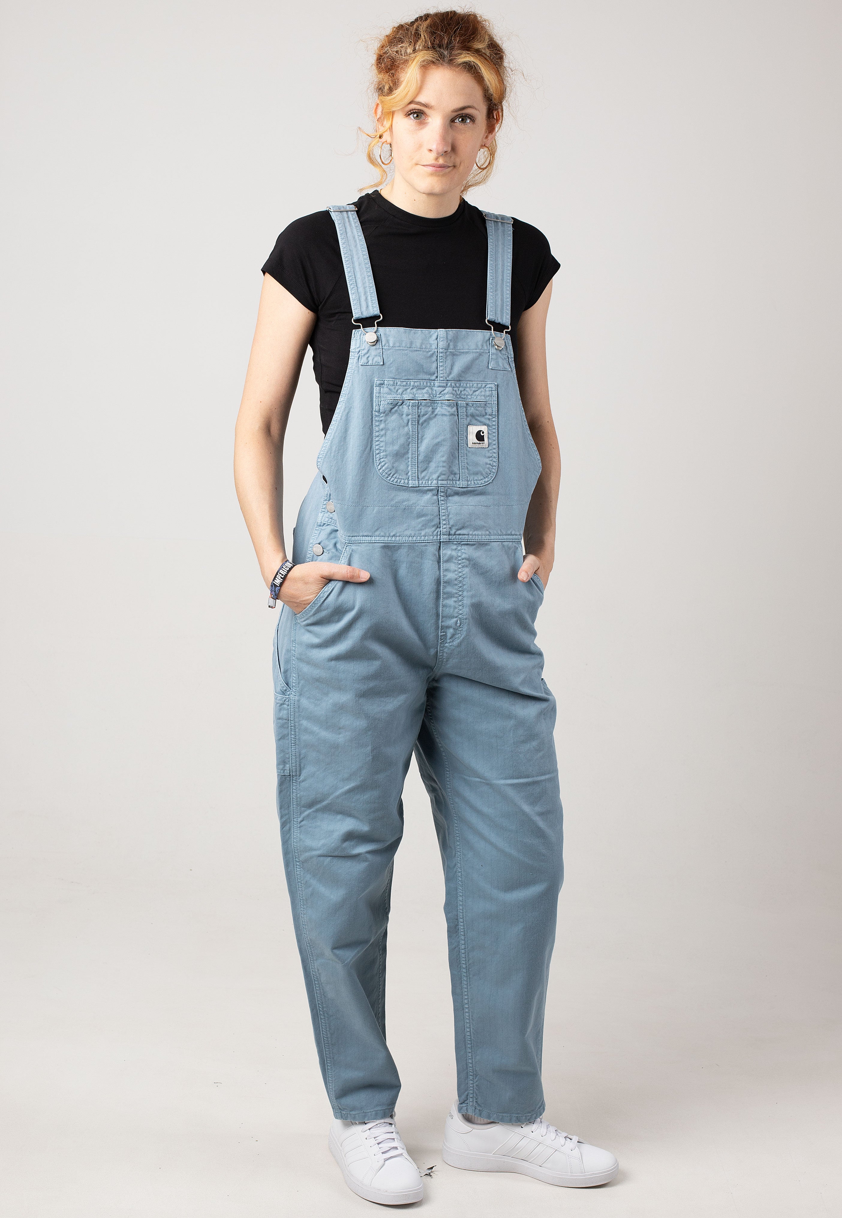 Carhartt WIP - W' Norris Bib Garment Dyed Misty Sky - Dungarees | Women-Image