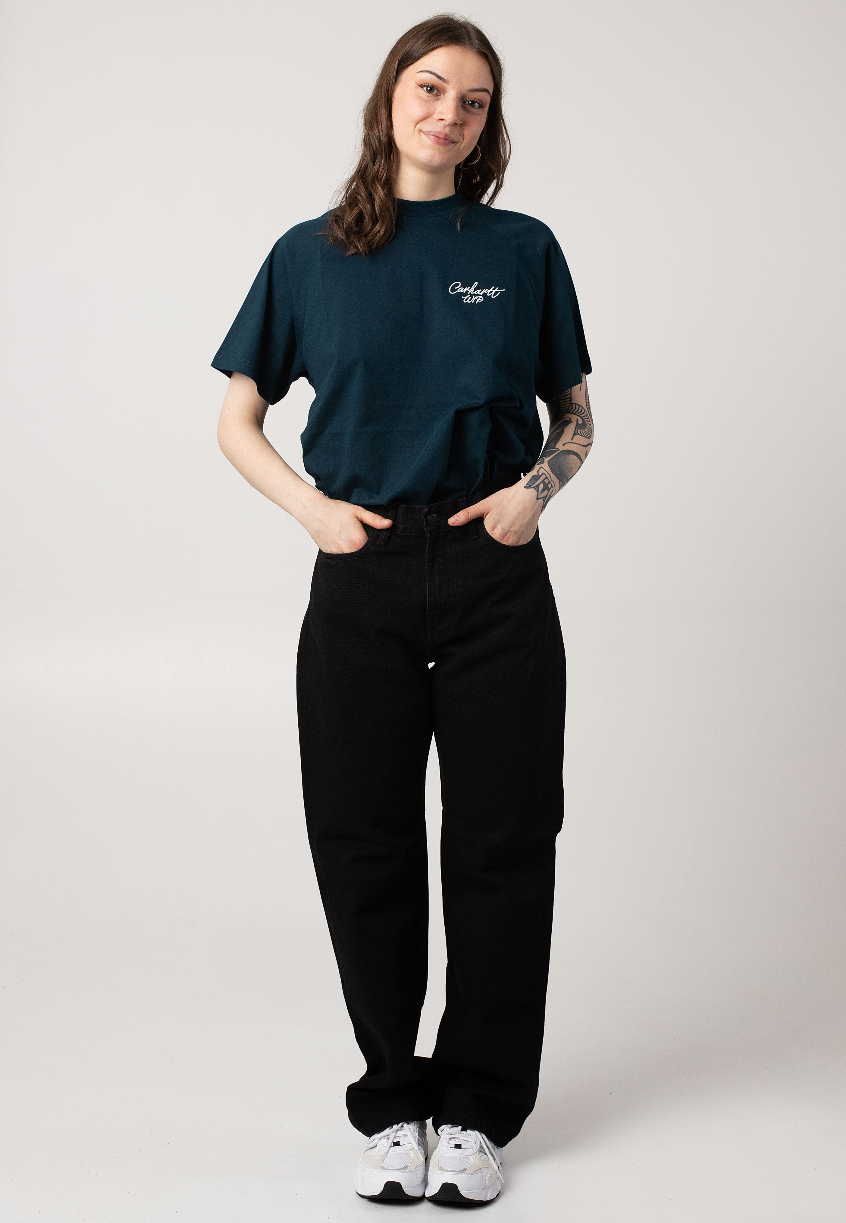 Carhartt WIP - W' Signature Duck Blue/White - T-Shirt | Women-Image