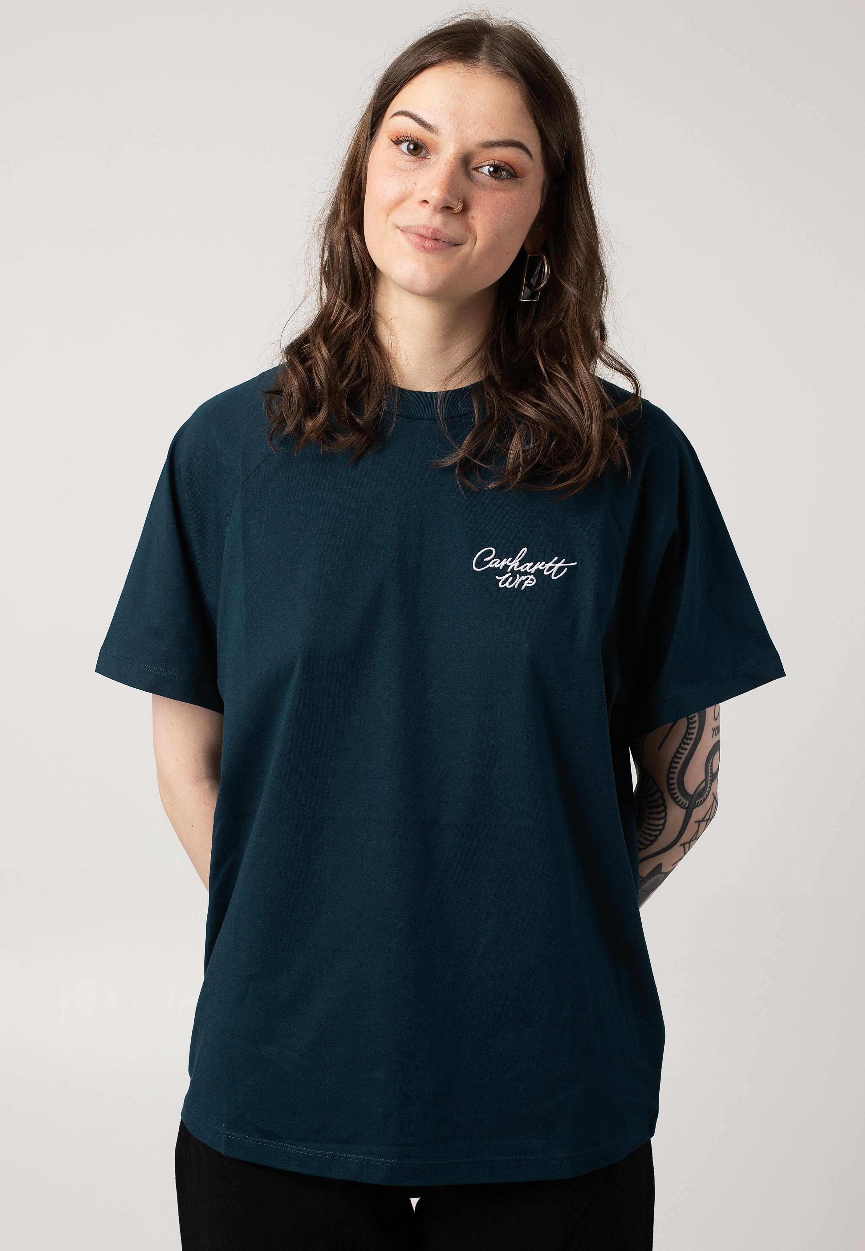 Carhartt WIP - W' Signature Duck Blue/White - T-Shirt | Women-Image