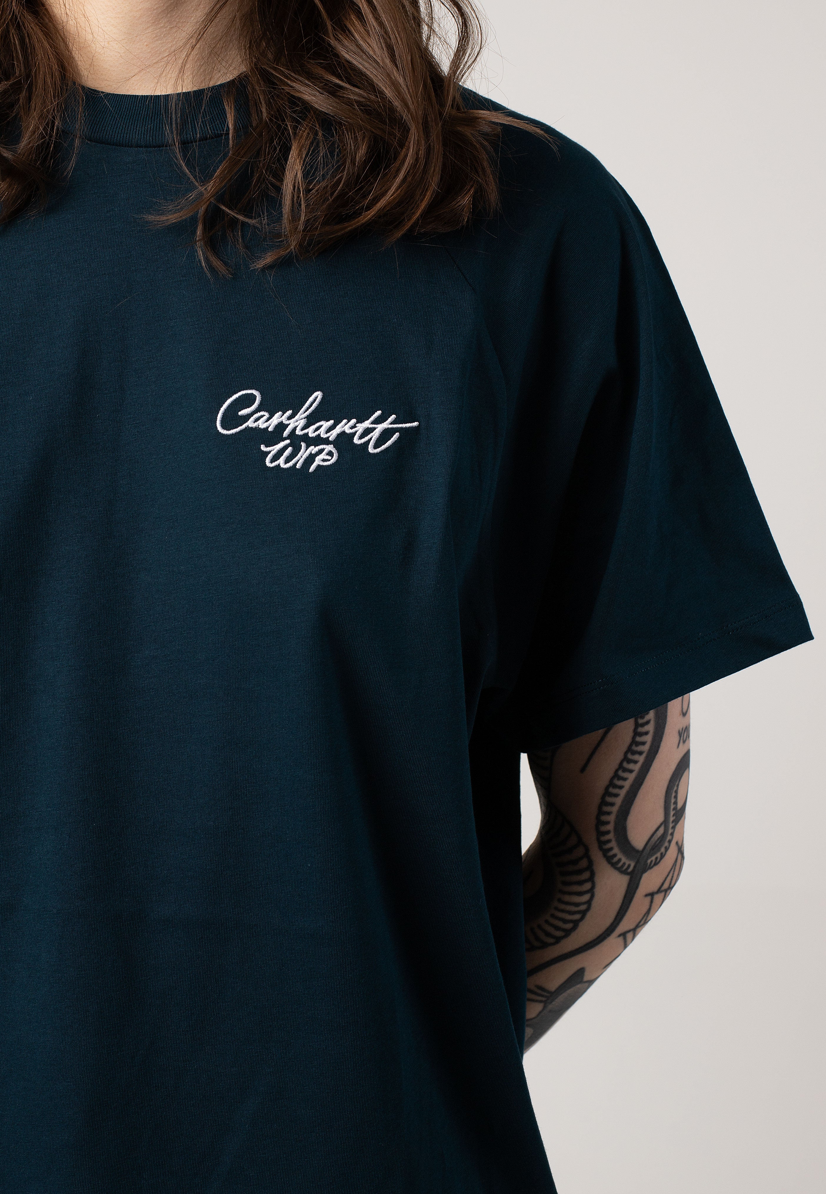 Carhartt WIP - W' Signature Duck Blue/White - T-Shirt | Women-Image