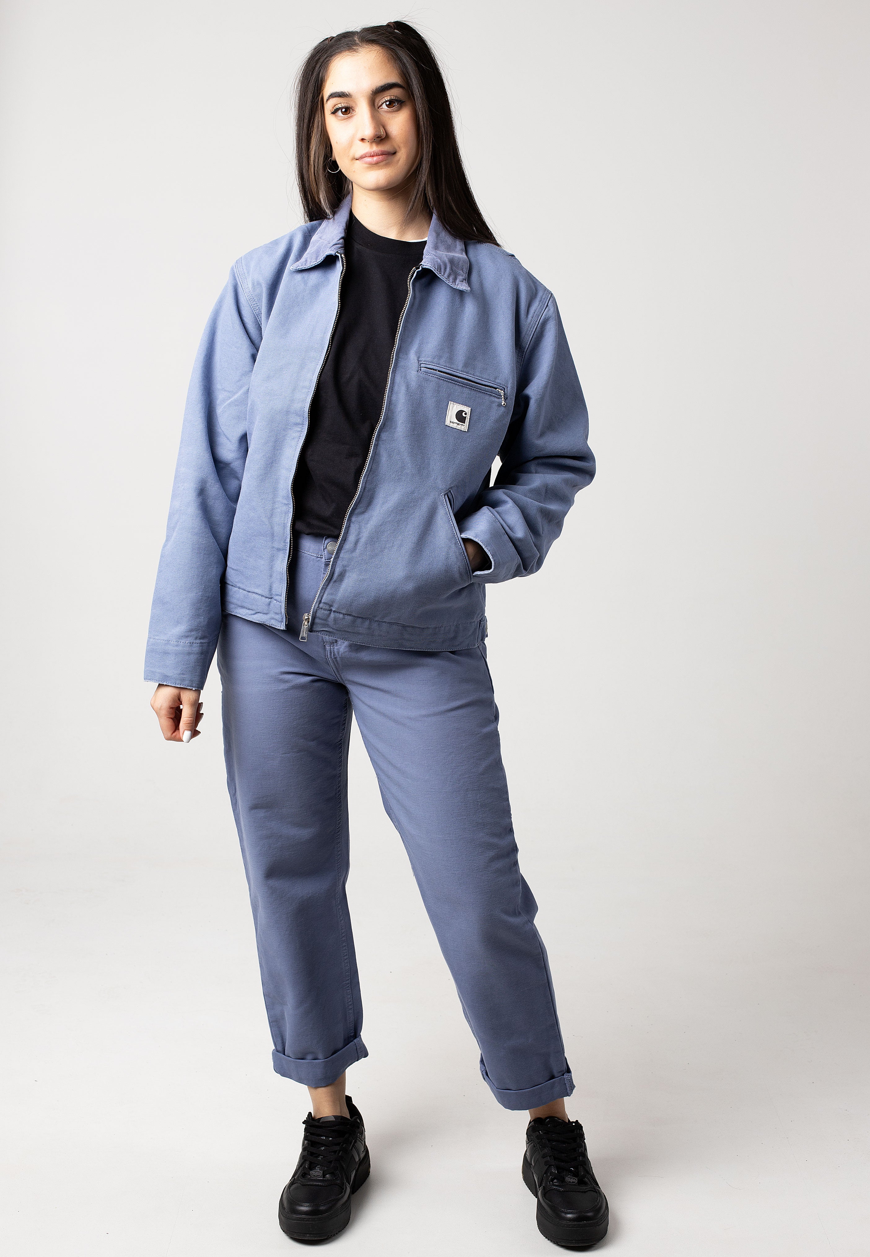 Carhartt WIP - W' OG Detroit Aged Canvas Bay Blue/Bay Blue - Jacket | Women-Image