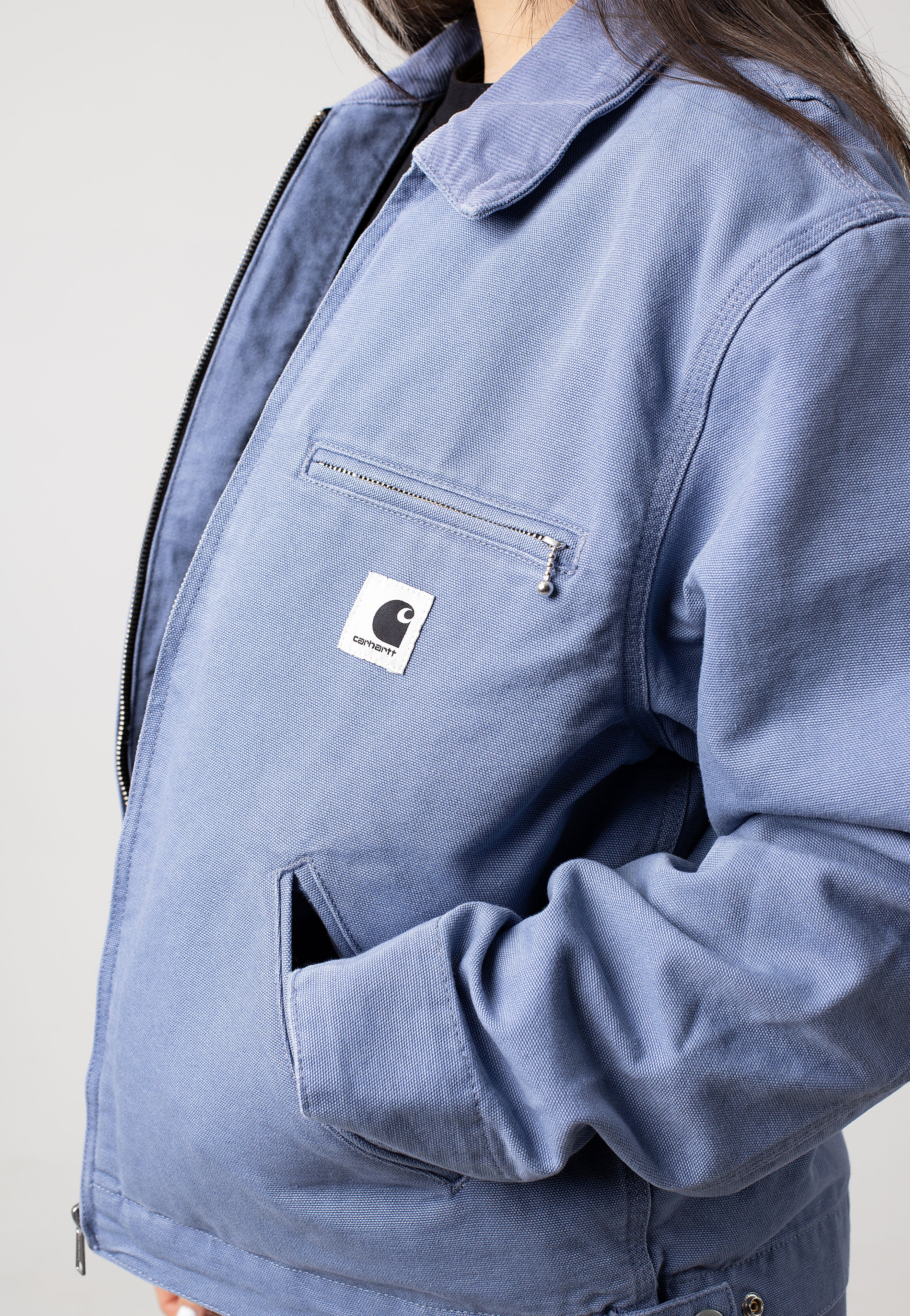 Carhartt WIP - W' OG Detroit Aged Canvas Bay Blue/Bay Blue - Jacket | Women-Image