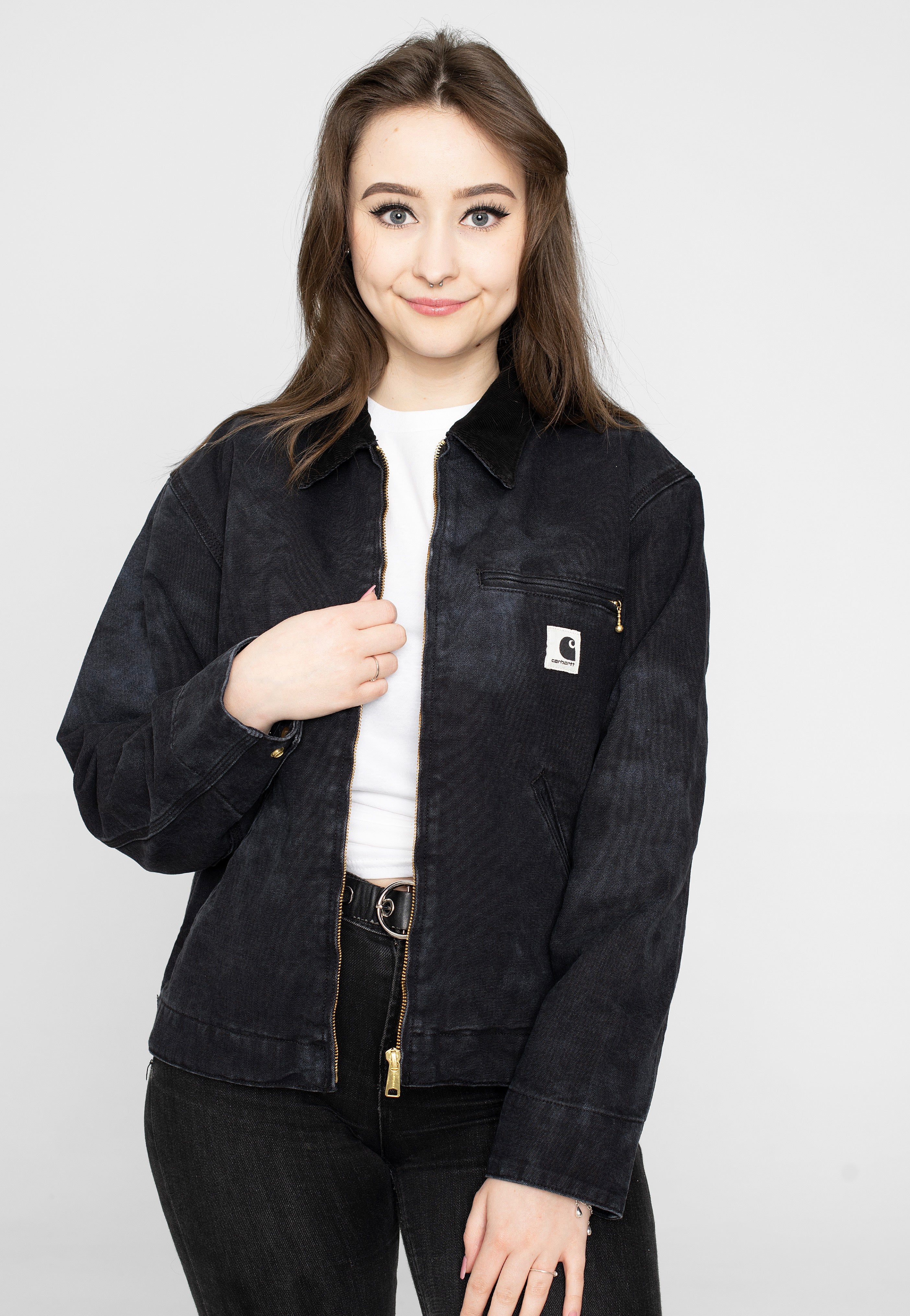 Carhartt WIP - W' OG Detroit Chromo Black Chromo/Black - Jacket | Women-Image