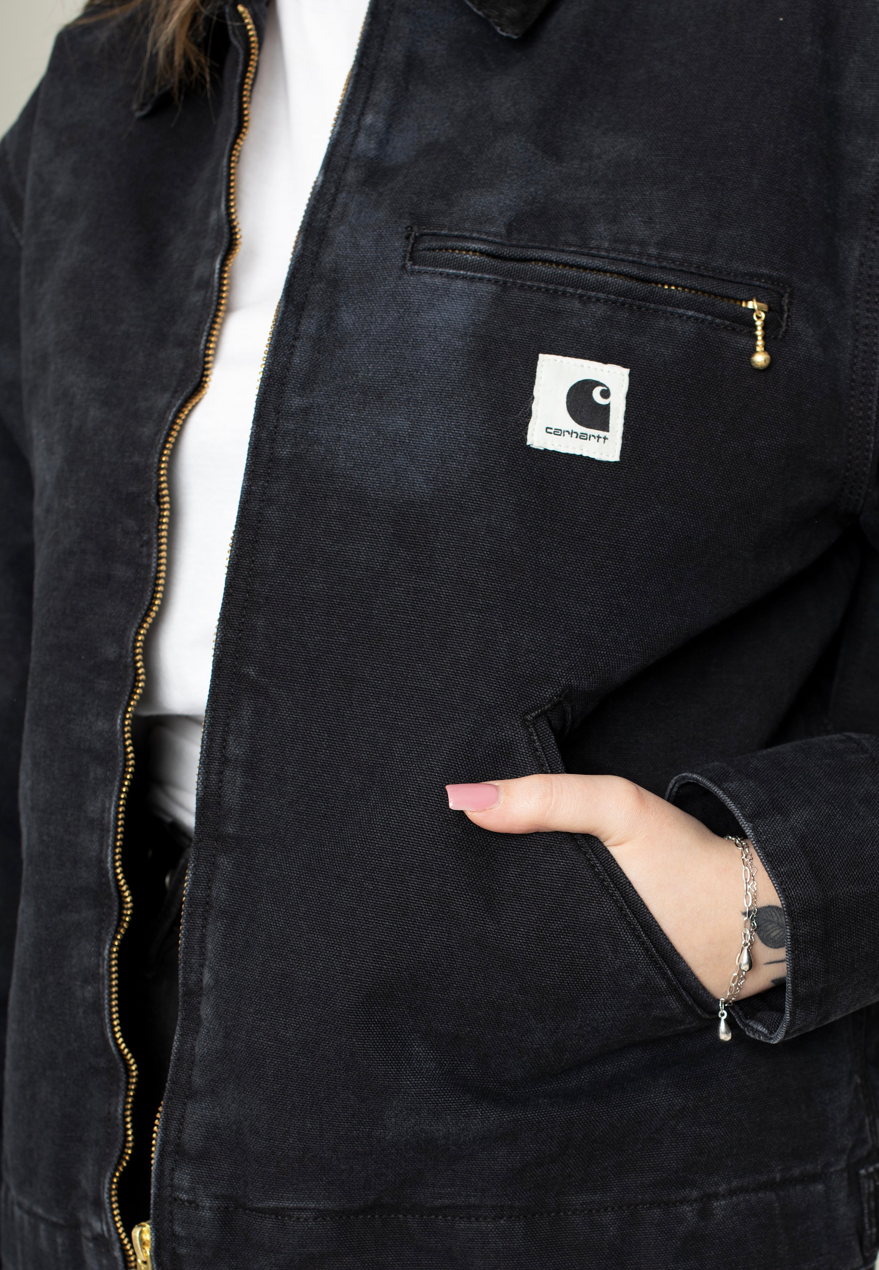 Carhartt WIP - W' OG Detroit Chromo Black Chromo/Black - Jacket | Women-Image