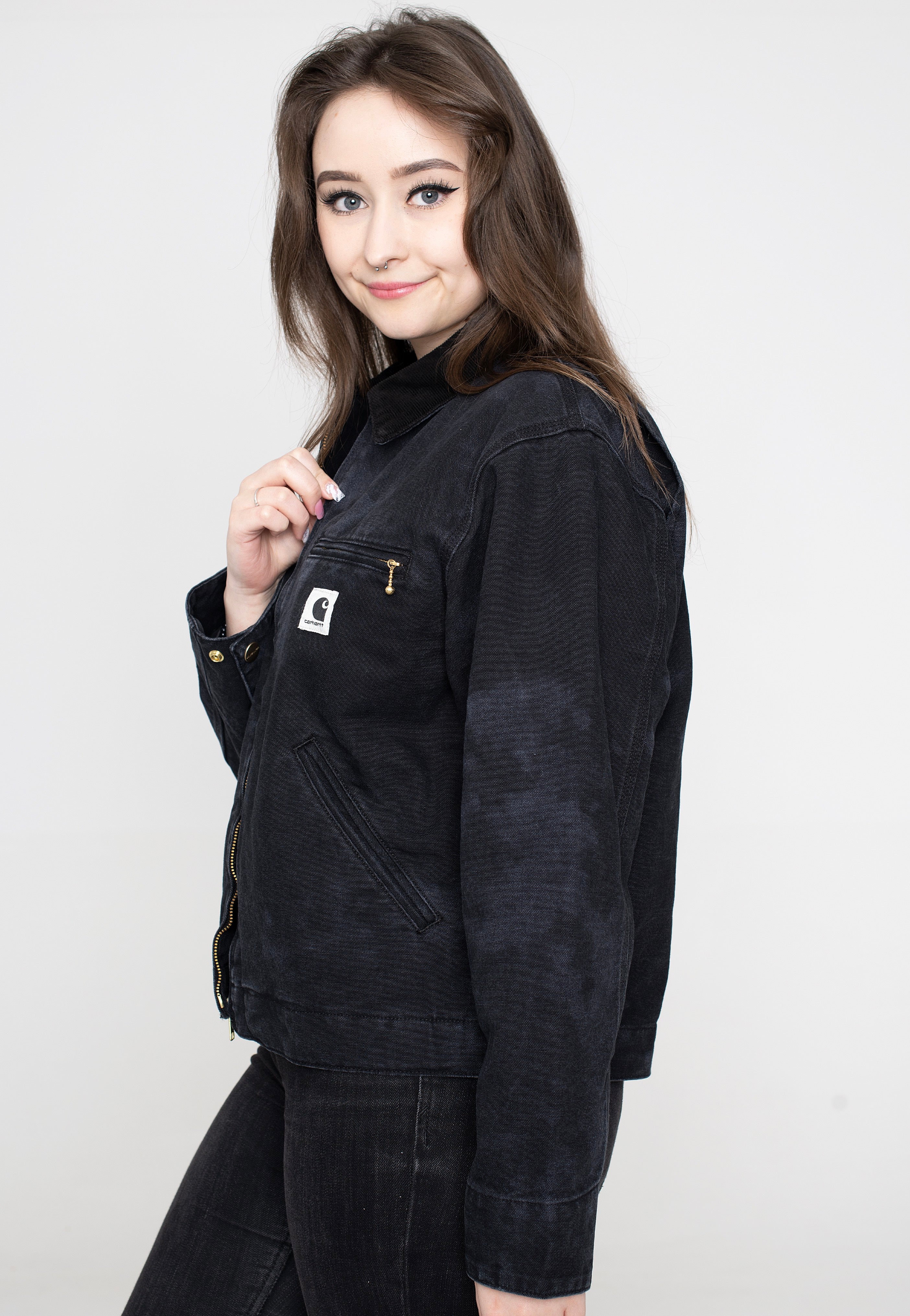 Carhartt WIP - W' OG Detroit Chromo Black Chromo/Black - Jacket | Women-Image