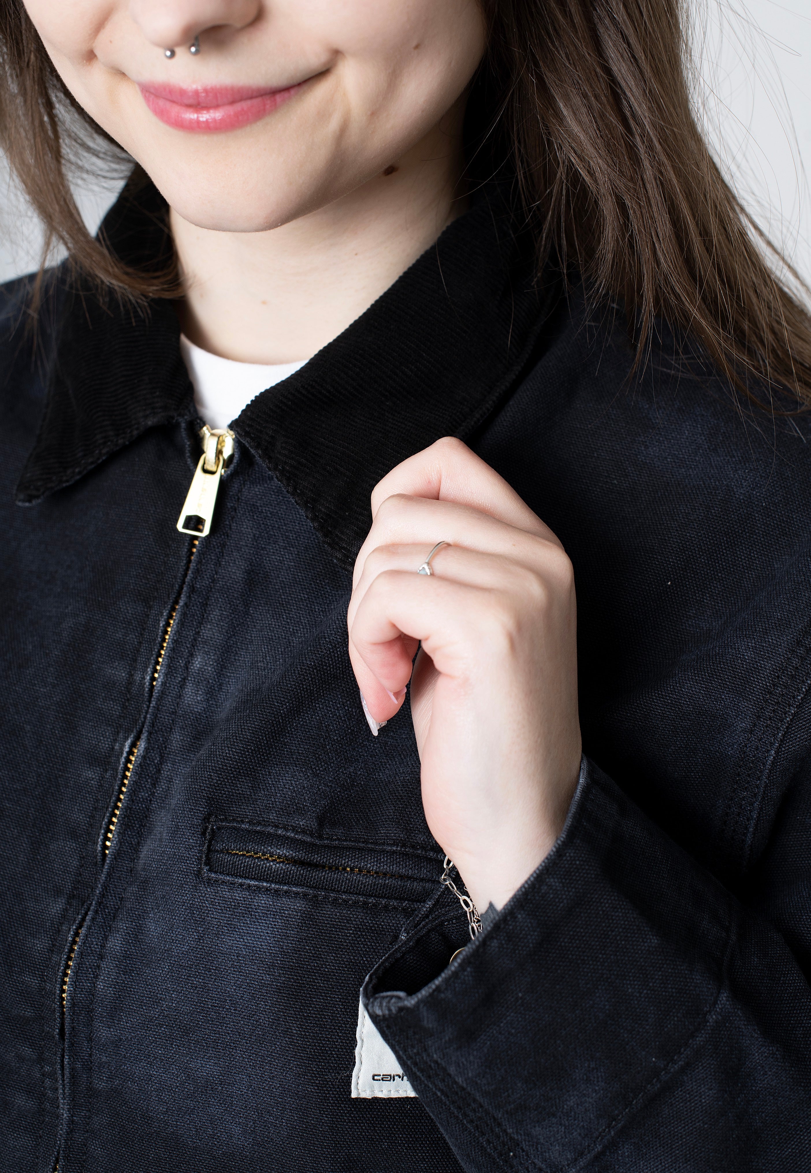 Carhartt WIP - W' OG Detroit Chromo Black Chromo/Black - Jacket | Women-Image