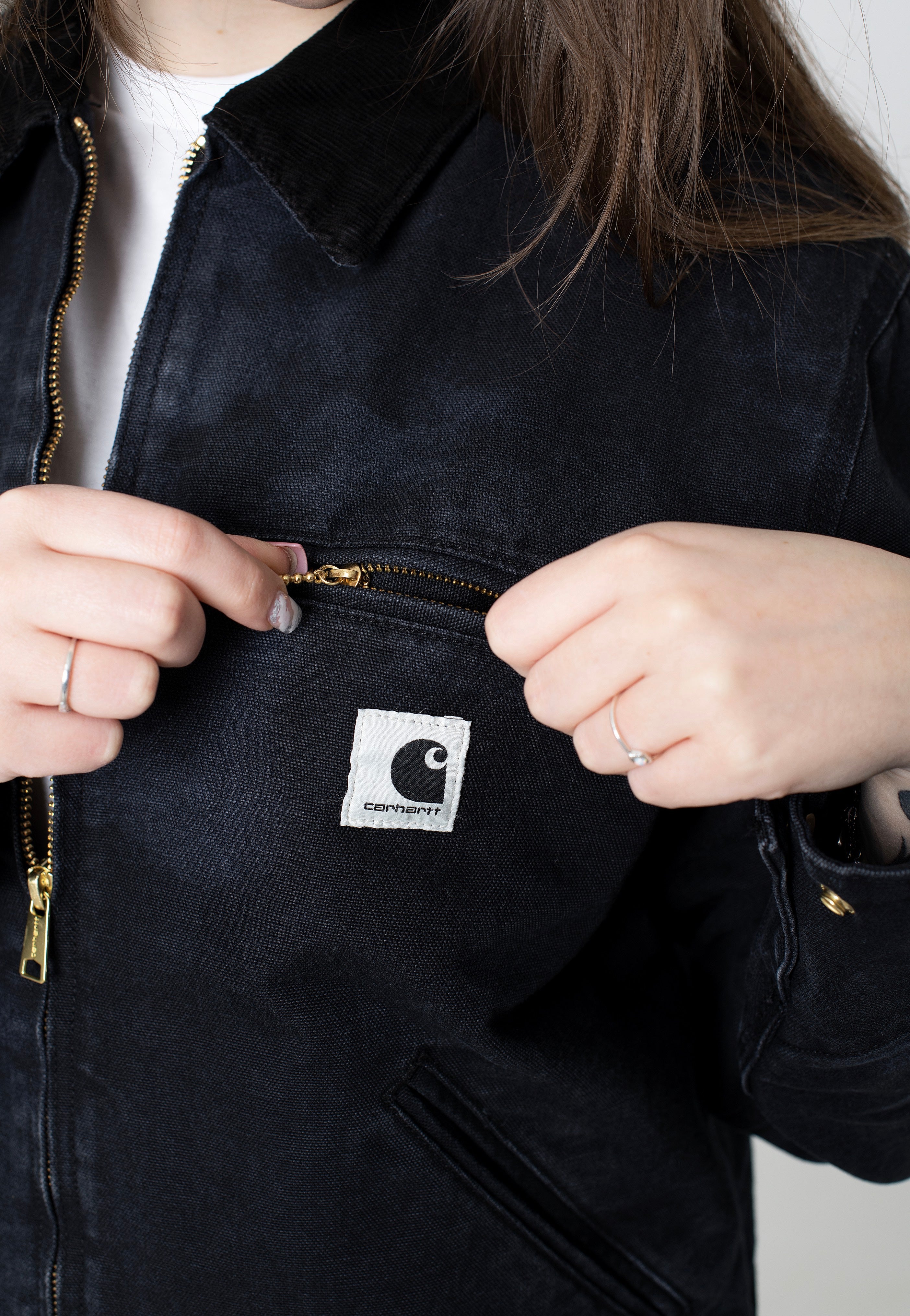 Carhartt WIP - W' OG Detroit Chromo Black Chromo/Black - Jacket | Women-Image