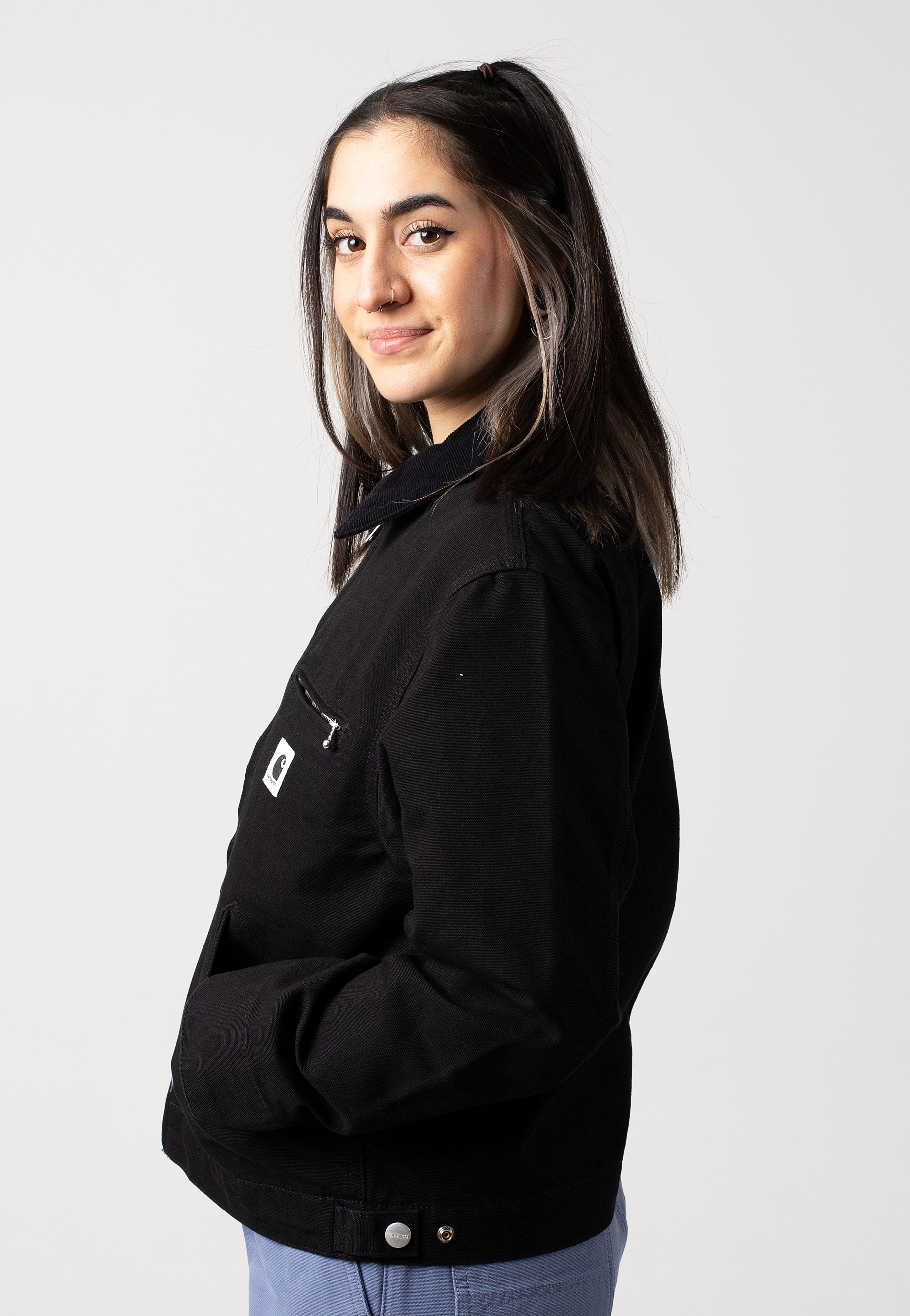 Carhartt WIP - W' OG Detroit Rinsed Black/Black - Jacket | Women-Image