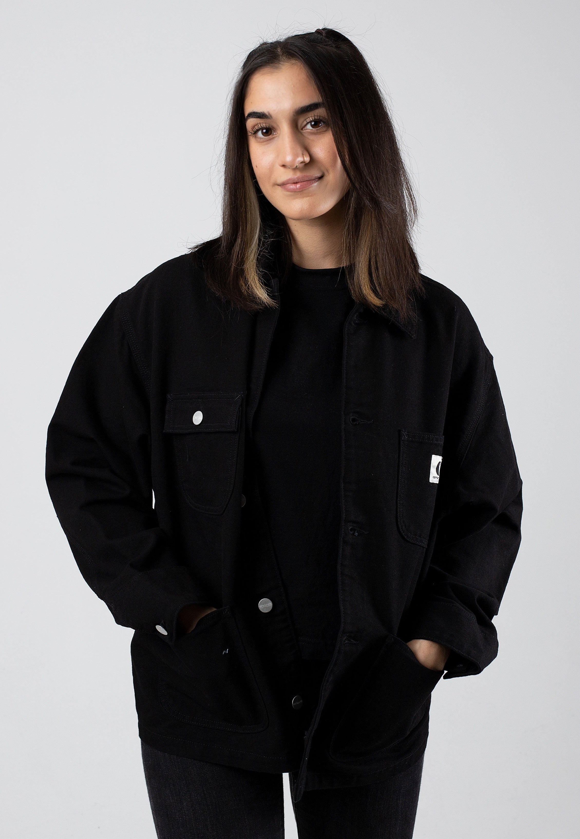 Carhartt WIP - W' OG Michigan Rinsed Black/Black - Jacket | Women-Image