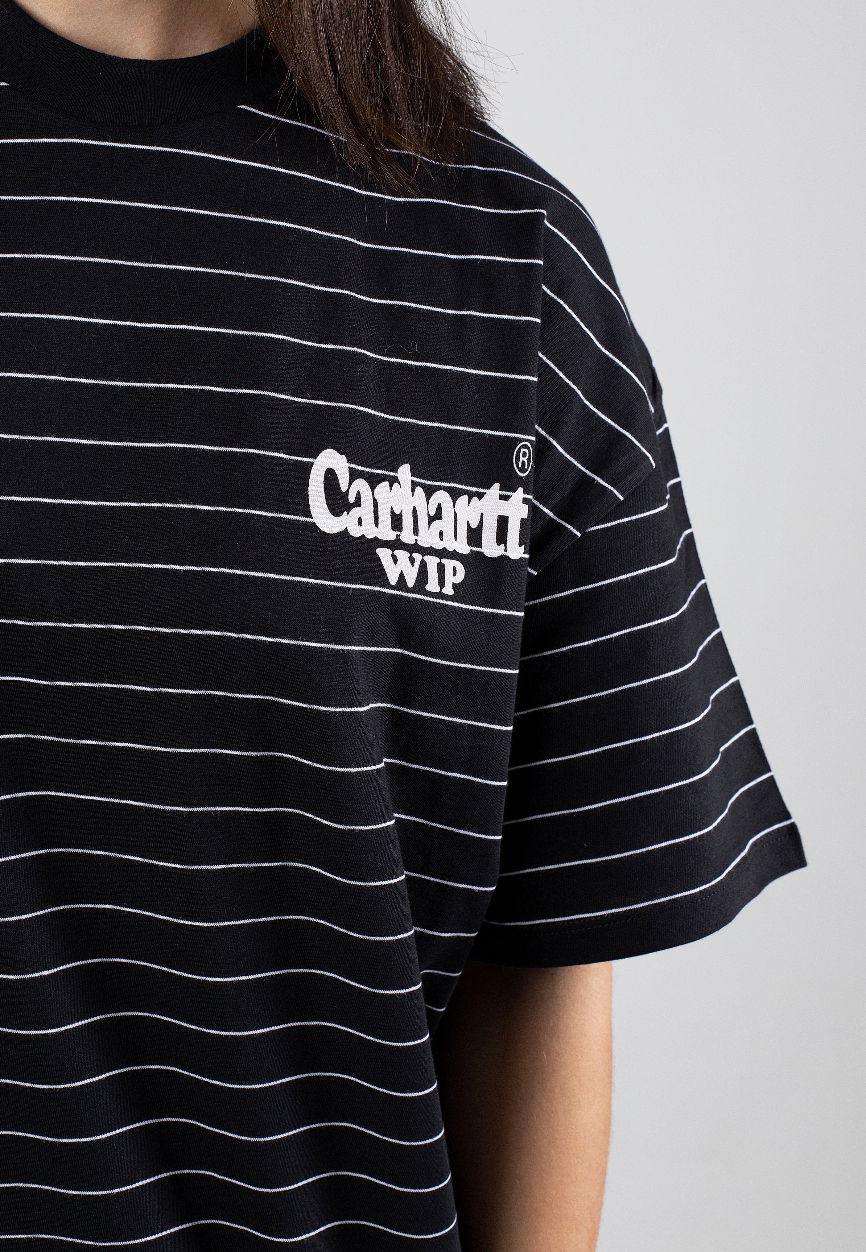 Carhartt WIP - W' Orlean Spree Orlean Stripe Horizontal/Black/White - T-Shirt | Women-Image