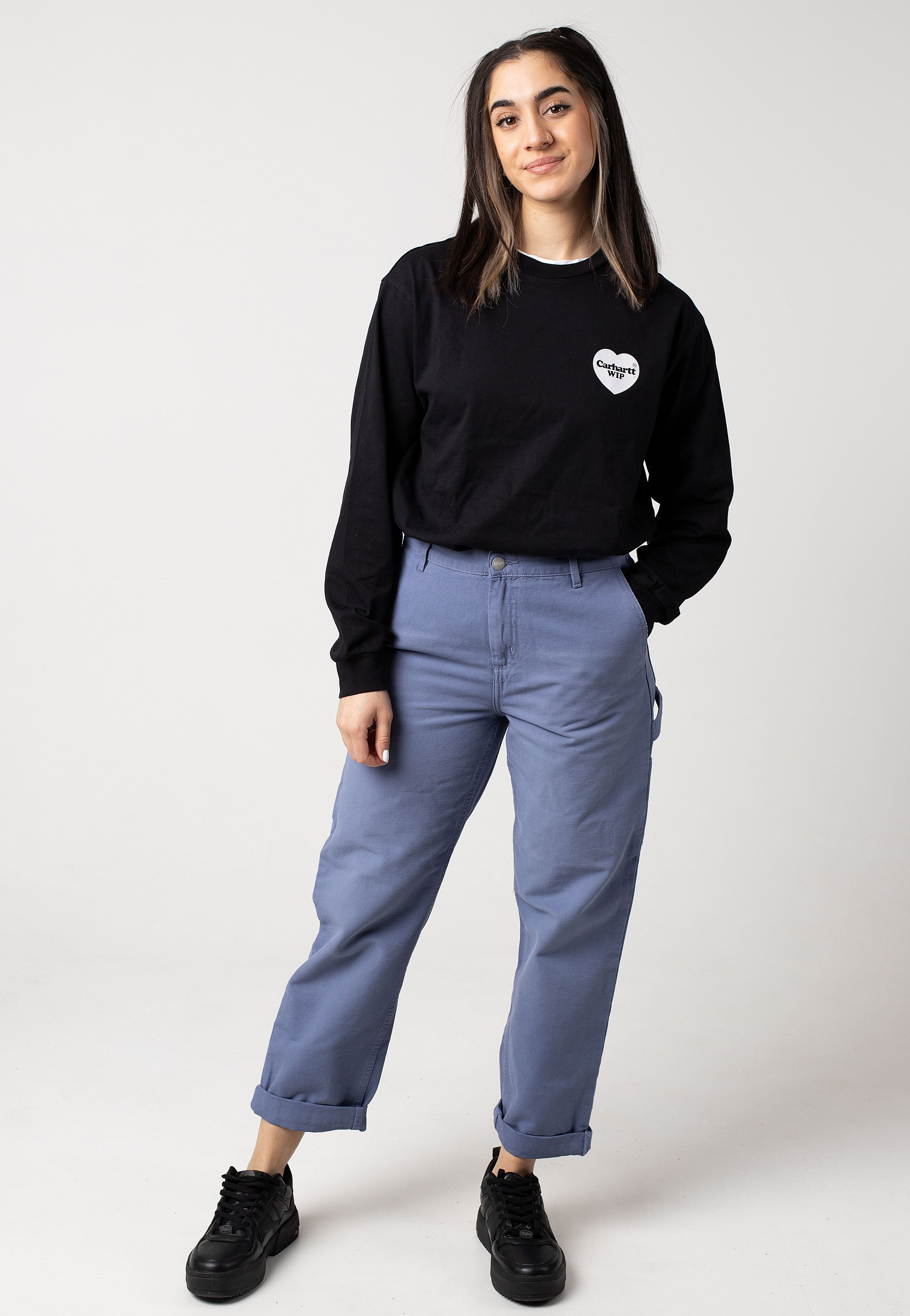 Carhartt WIP - W' Pierce Aged Canvas Bay Blue - Pants | Women-Image