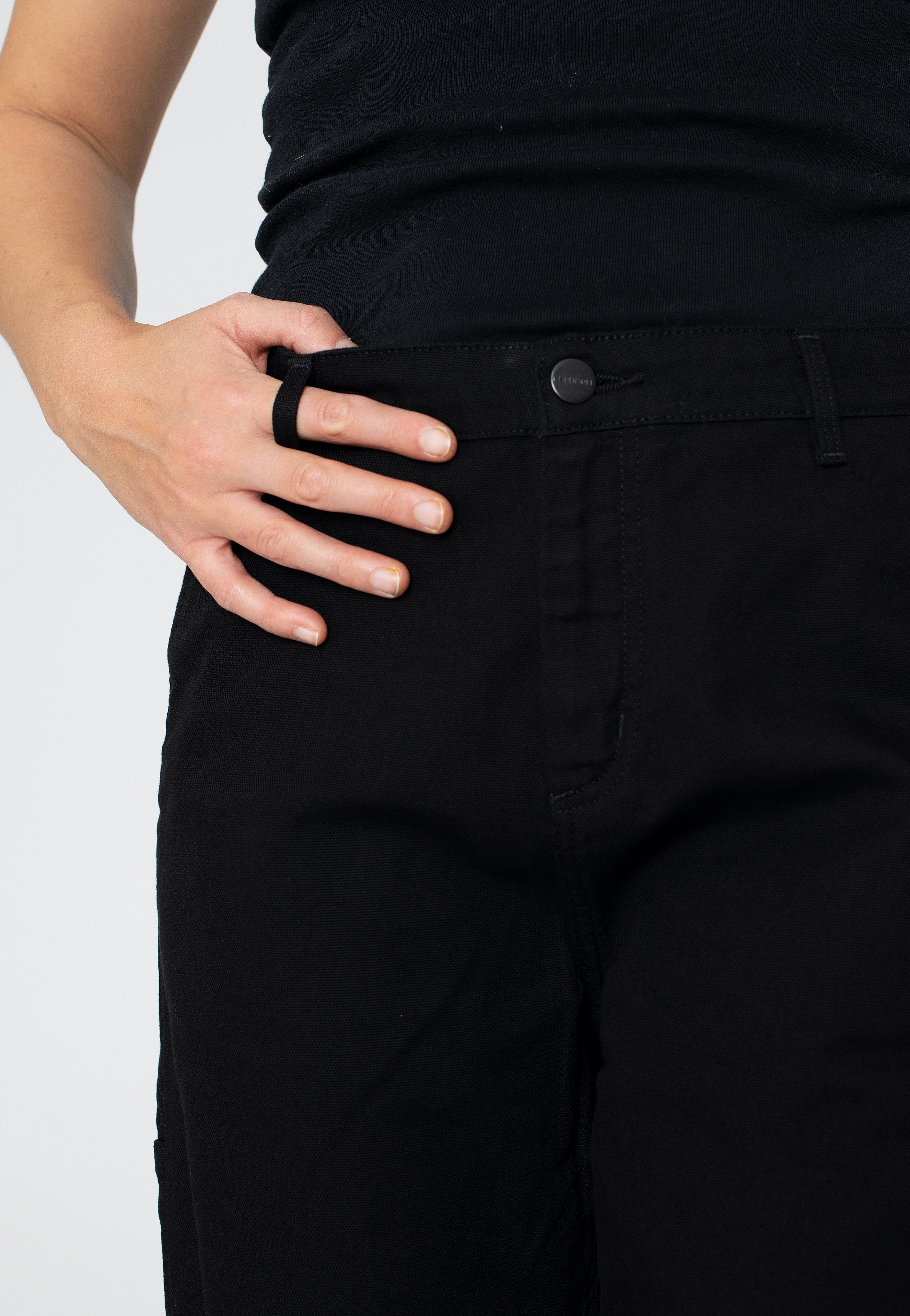 Carhartt WIP - W' Pierce Rinsed Black - Pants | Women-Image