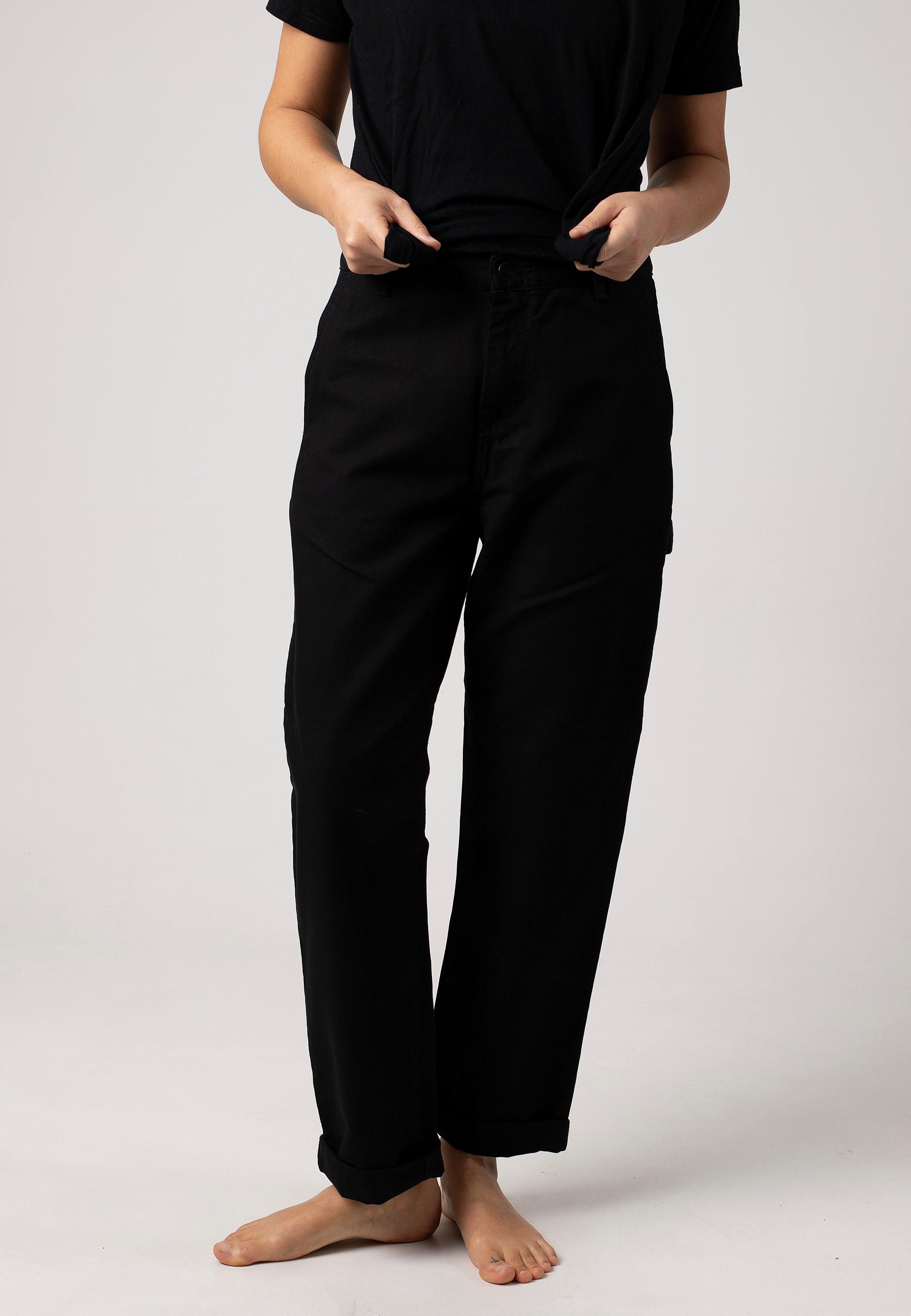 Carhartt WIP - W' Pierce Rinsed Black - Pants | Women-Image