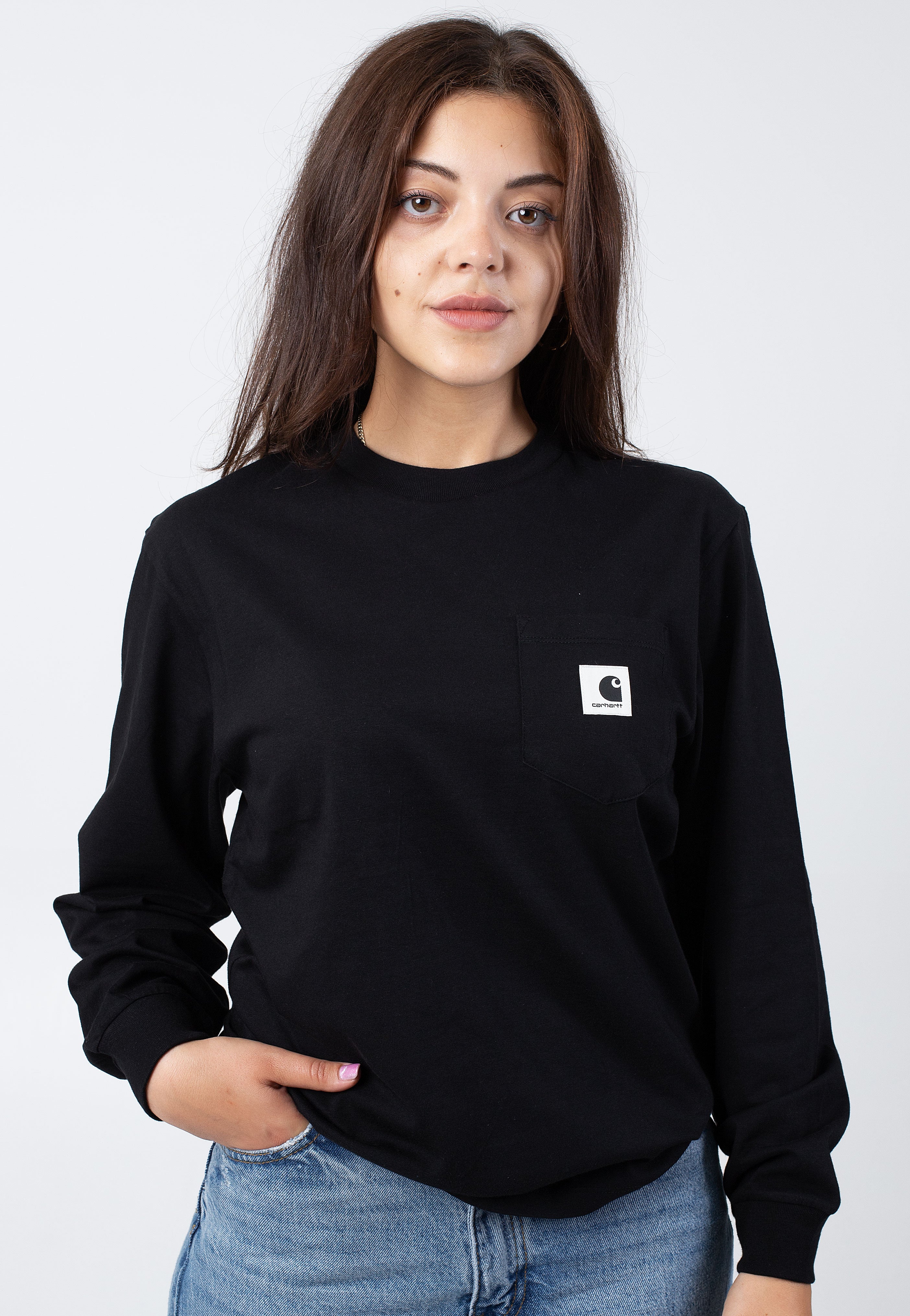 Carhartt WIP - W' Pocket Black - Longsleeve | Women-Image