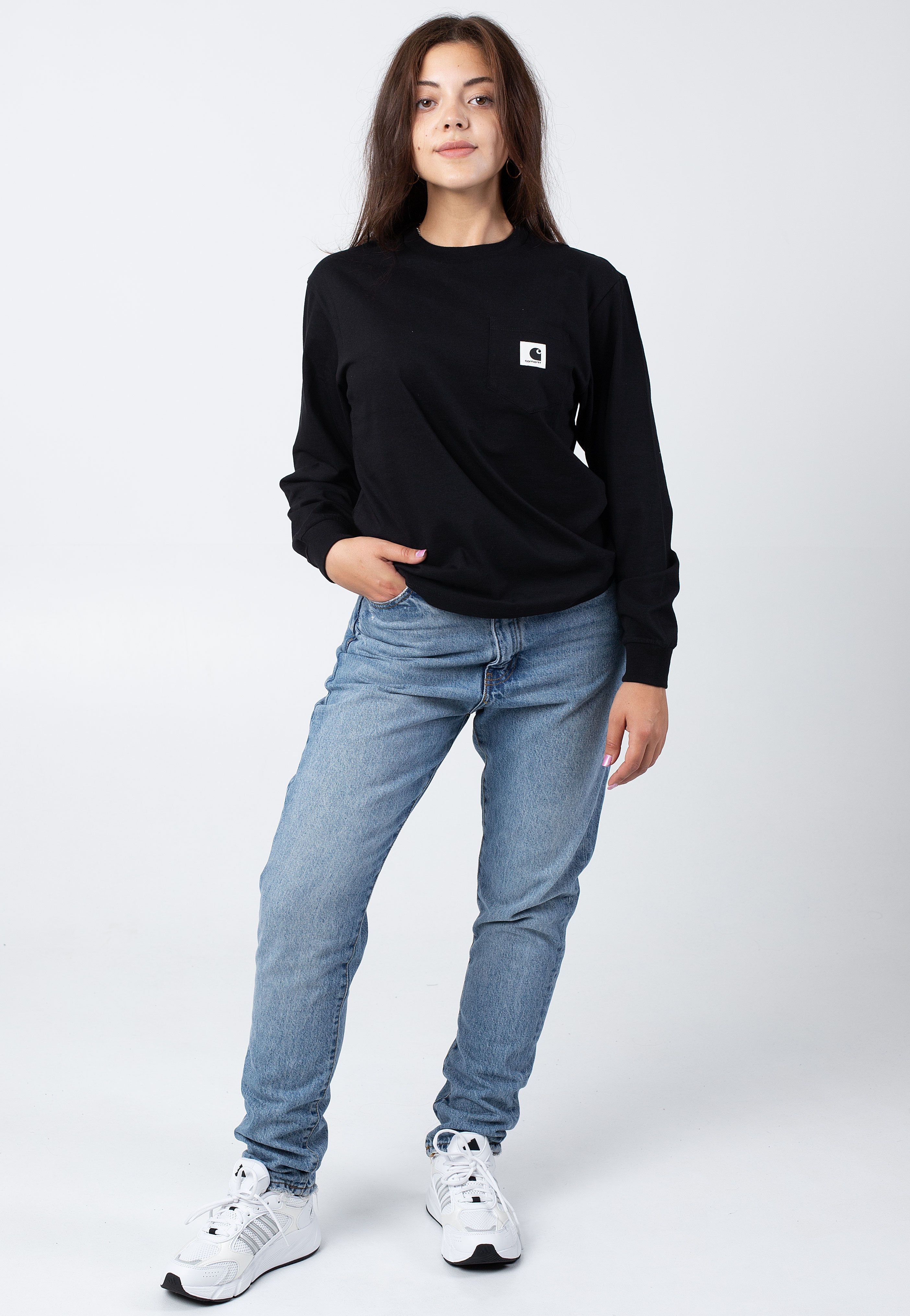 Carhartt WIP - W' Pocket Black - Longsleeve | Women-Image