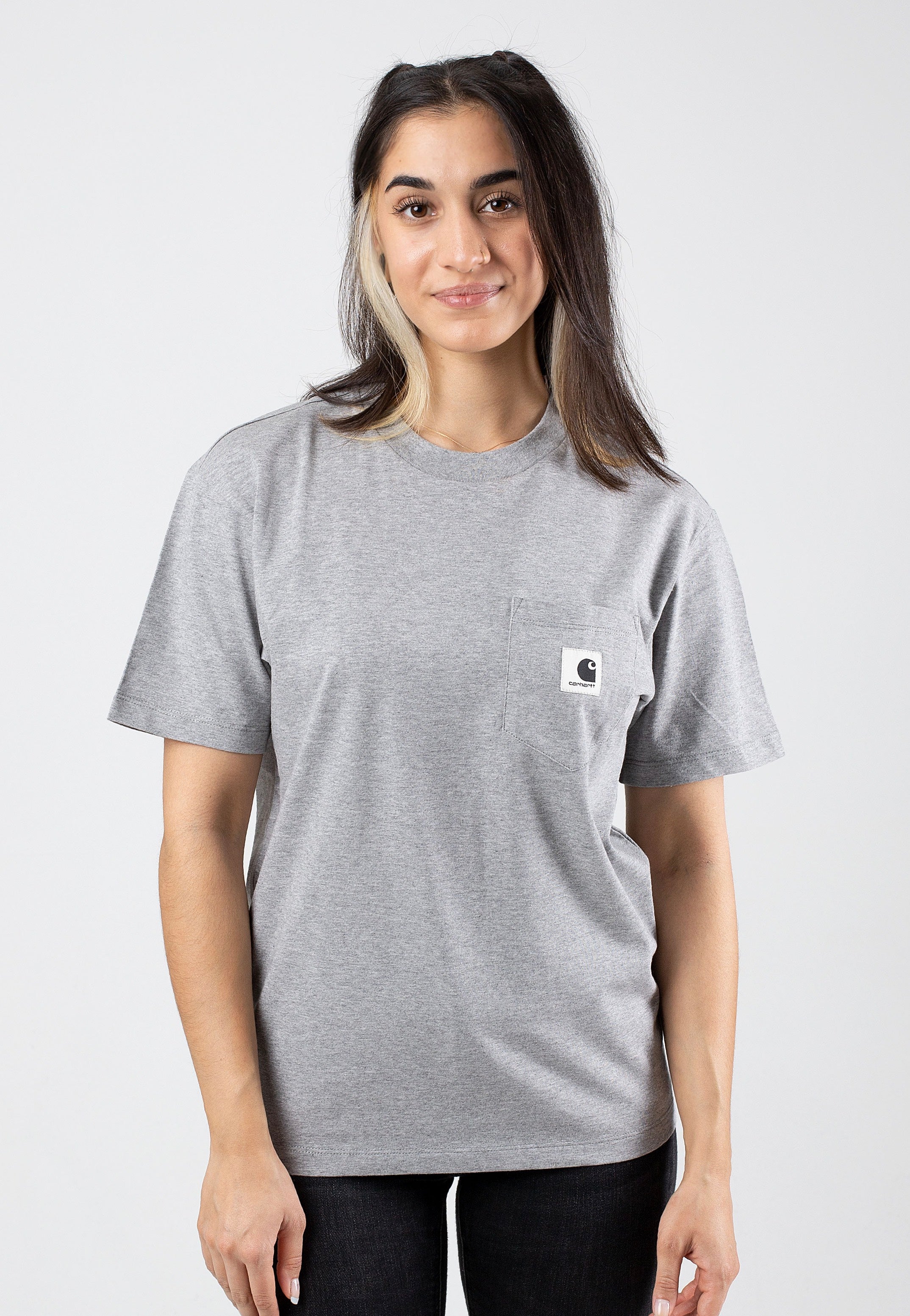 Carhartt WIP - W' Pocket Grey Heather - T-Shirt | Women-Image