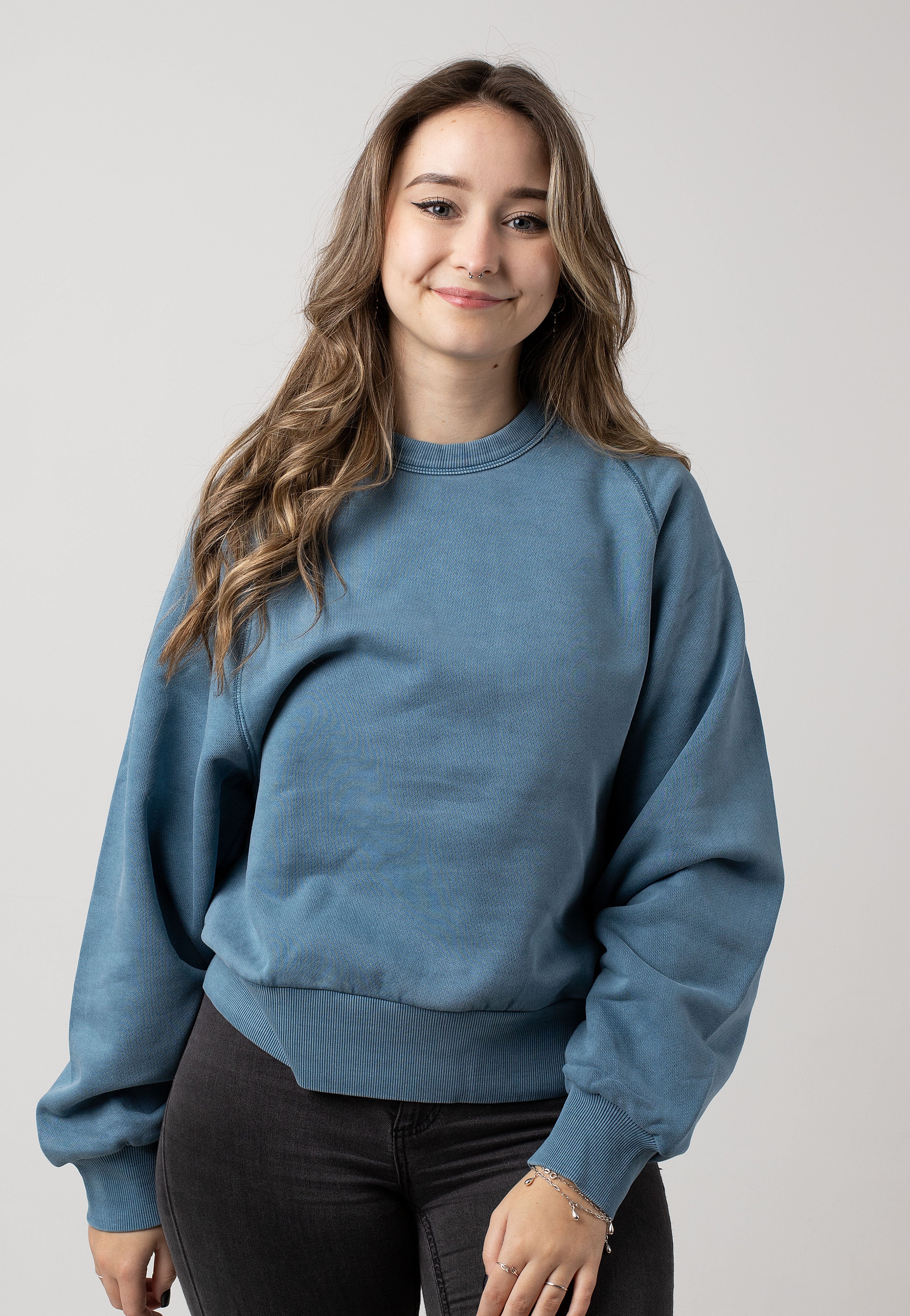 Carhartt WIP - W' Taos Garment Dyed Vancouver Blue - Sweater | Women-Image