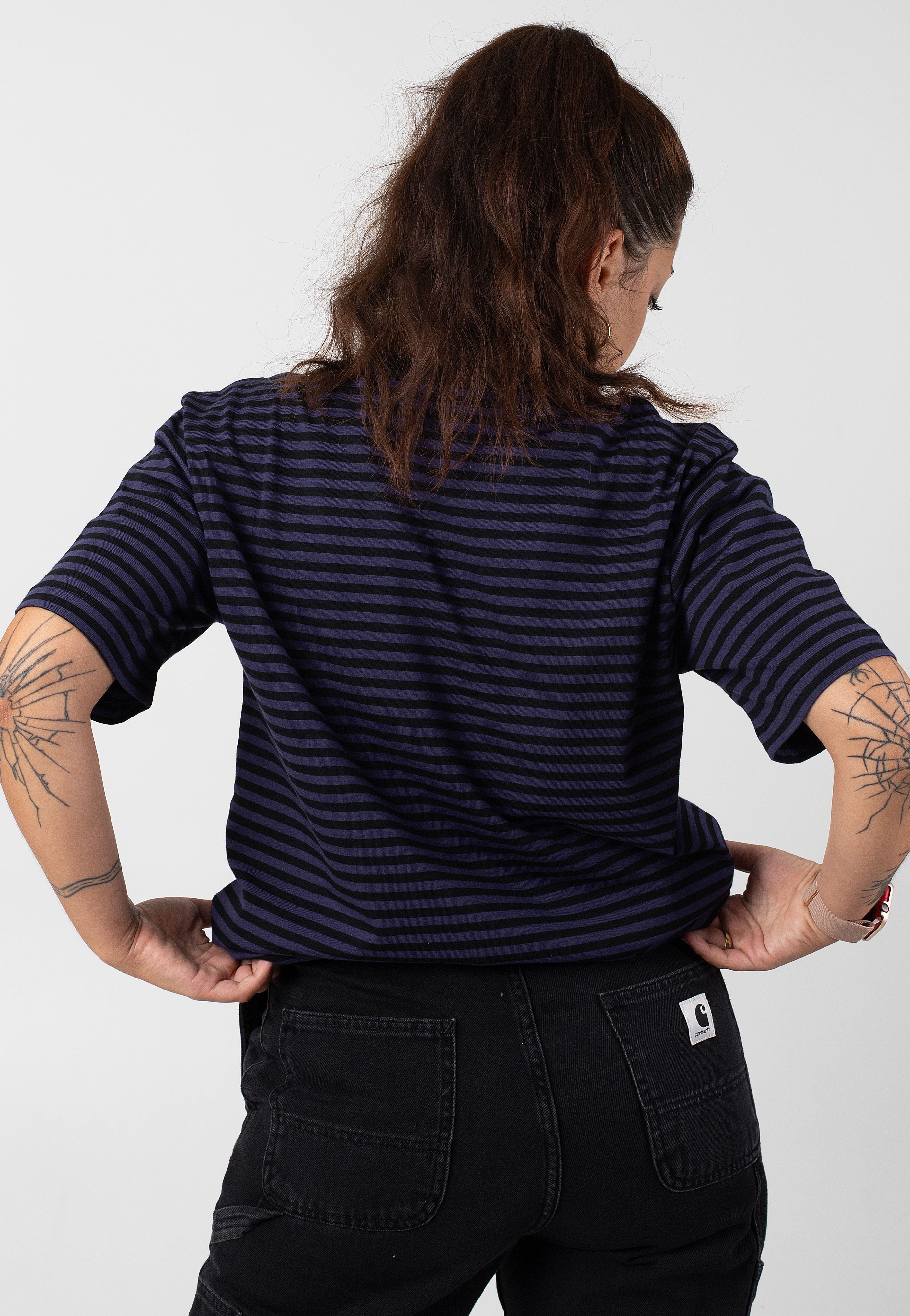 Carhartt WIP - W' Verner Stripe/Black/Aura - T-Shirt | Women-Image