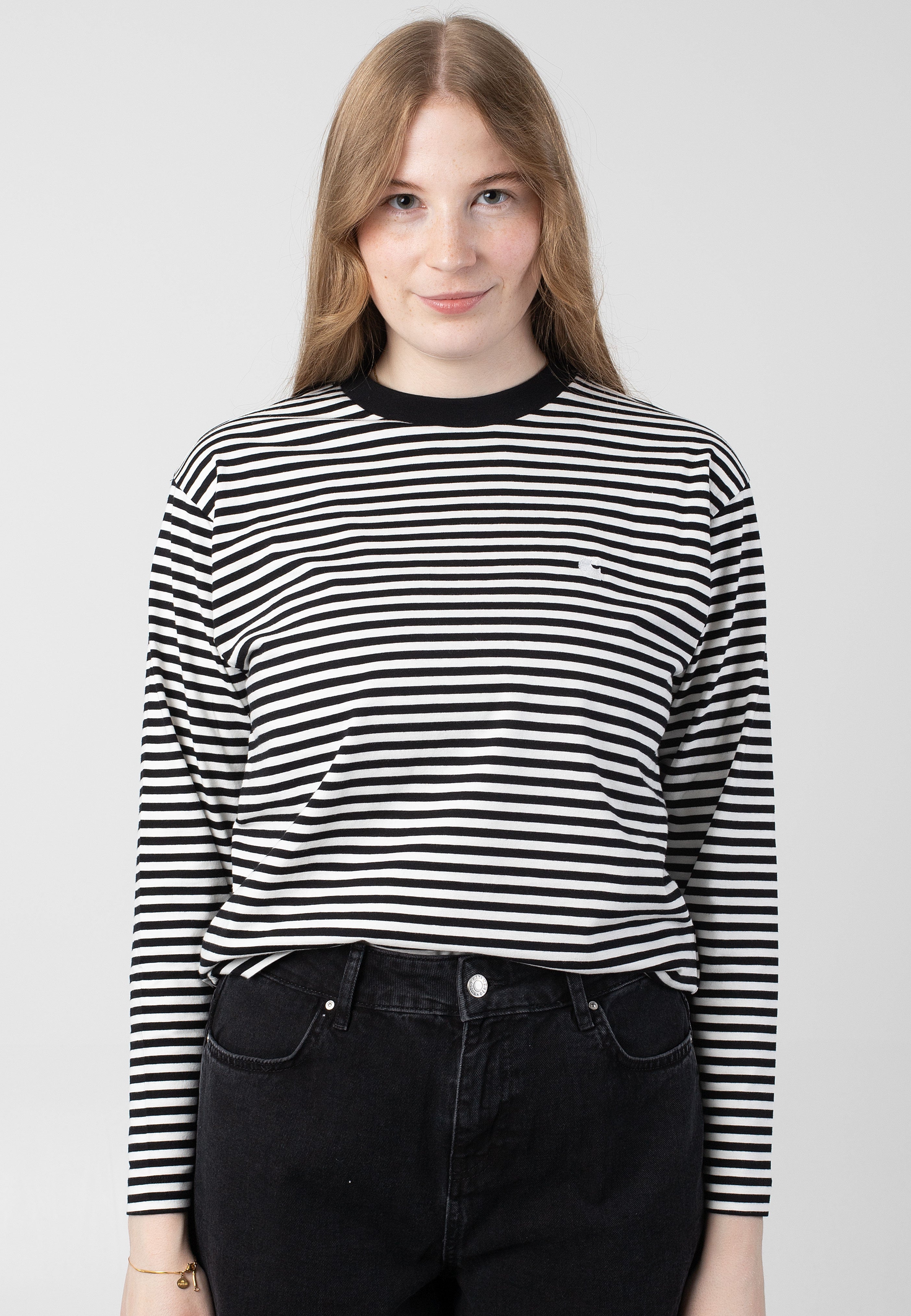 Carhartt WIP - W' Verner Stripe/Black/Wax - Longsleeve | Women-Image