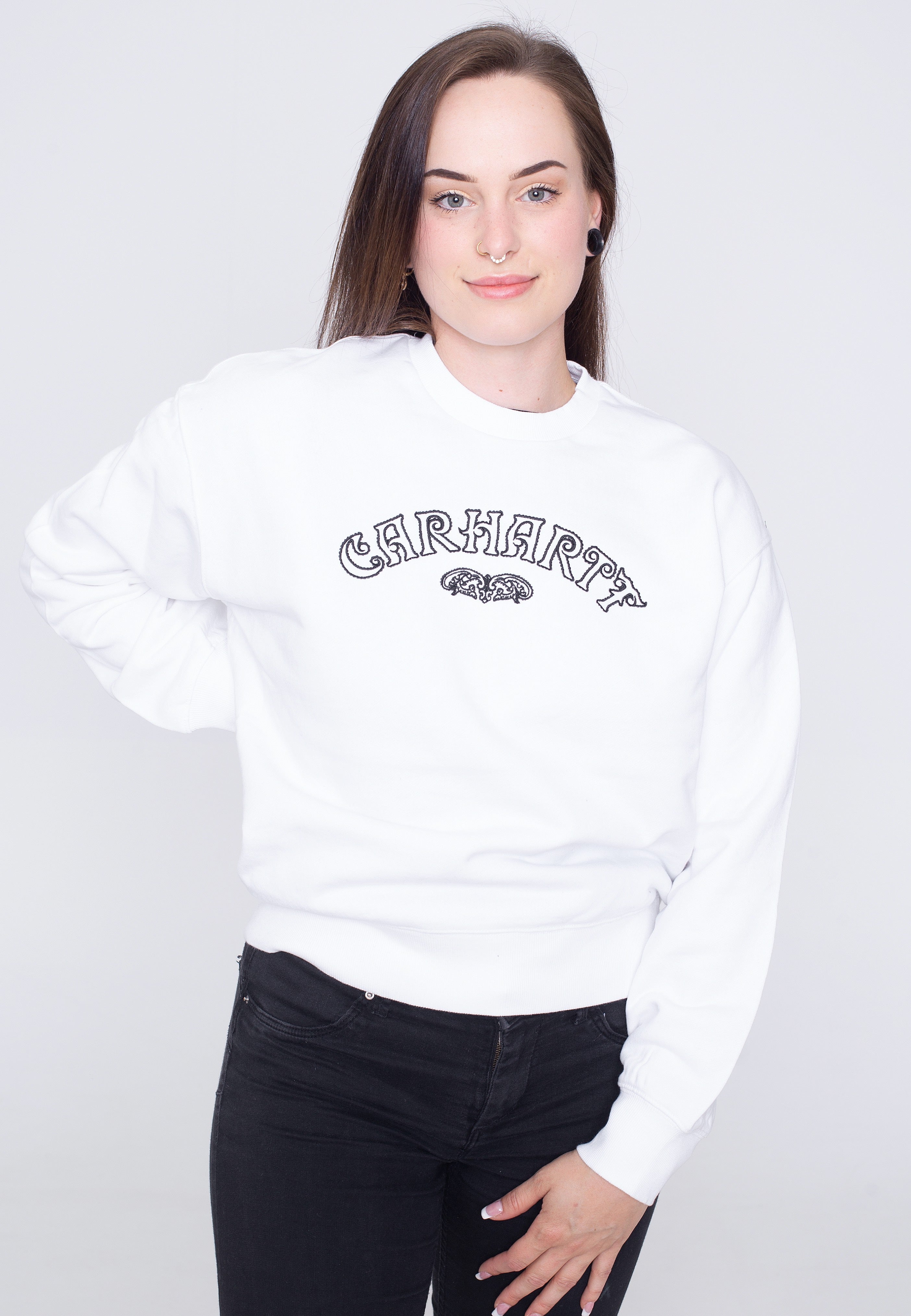 Carhartt WIP - W' Verse Script White/Black - Sweater | Women-Image