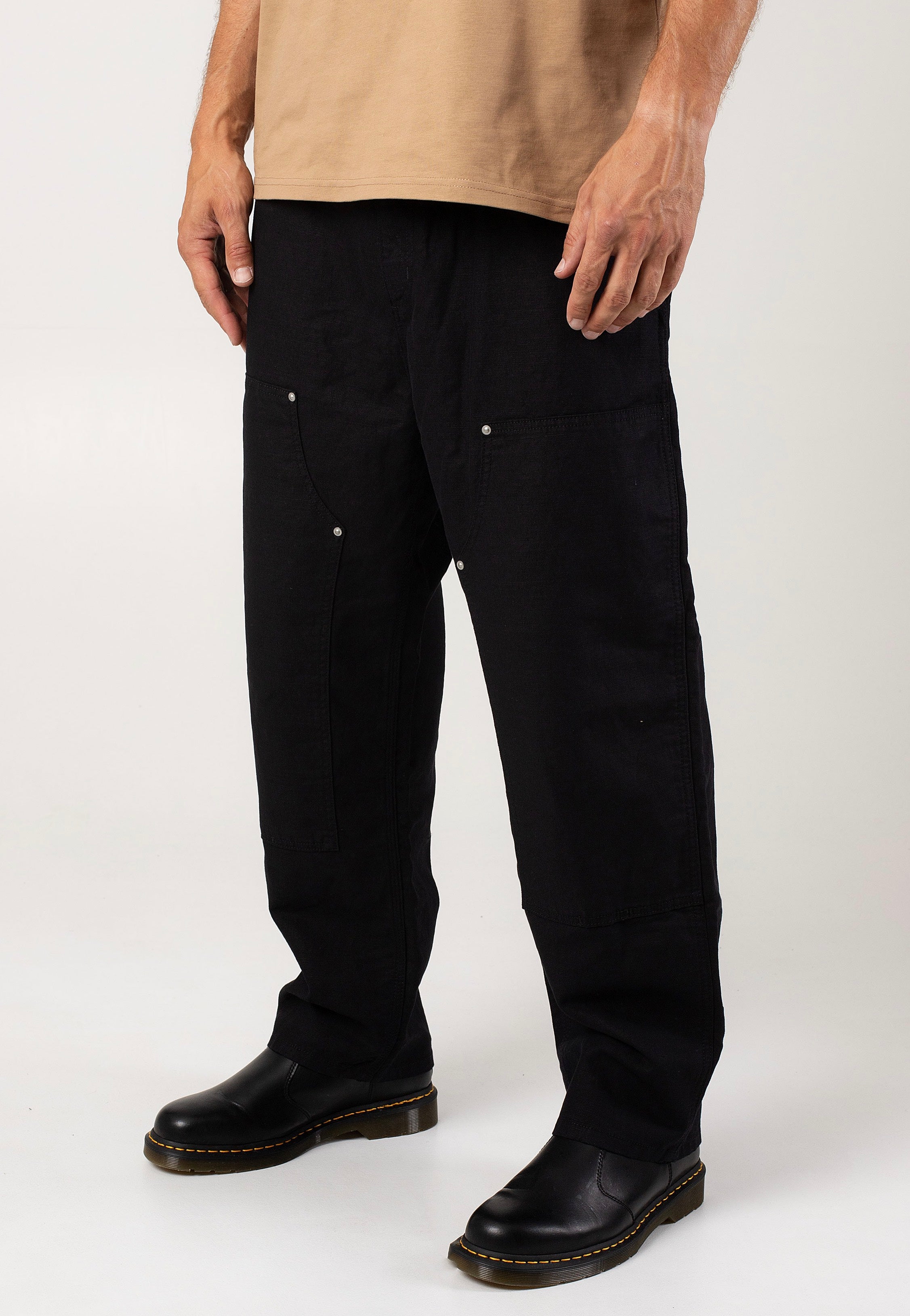 Carhartt WIP - Walter Double Knee Rinsed Black - Pants | Men-Image