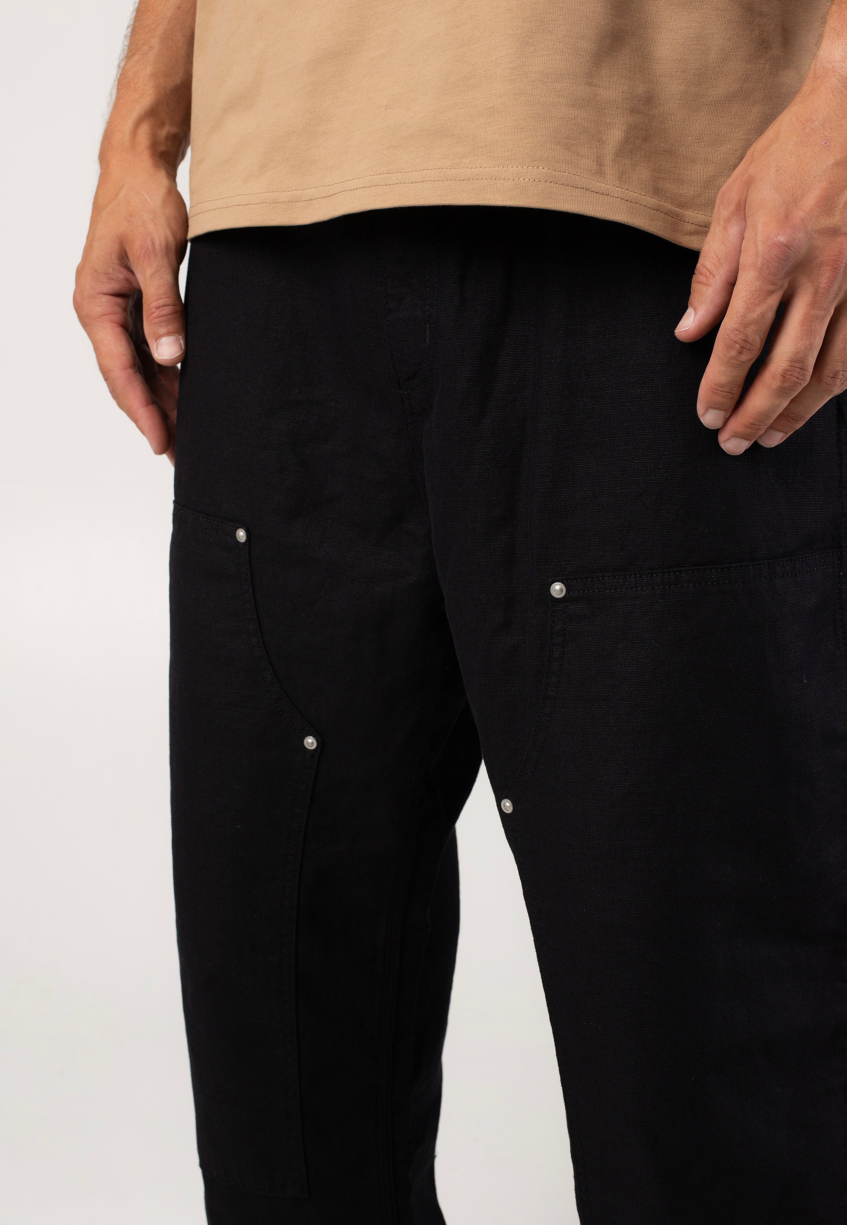 Carhartt WIP - Walter Double Knee Rinsed Black - Pants | Men-Image