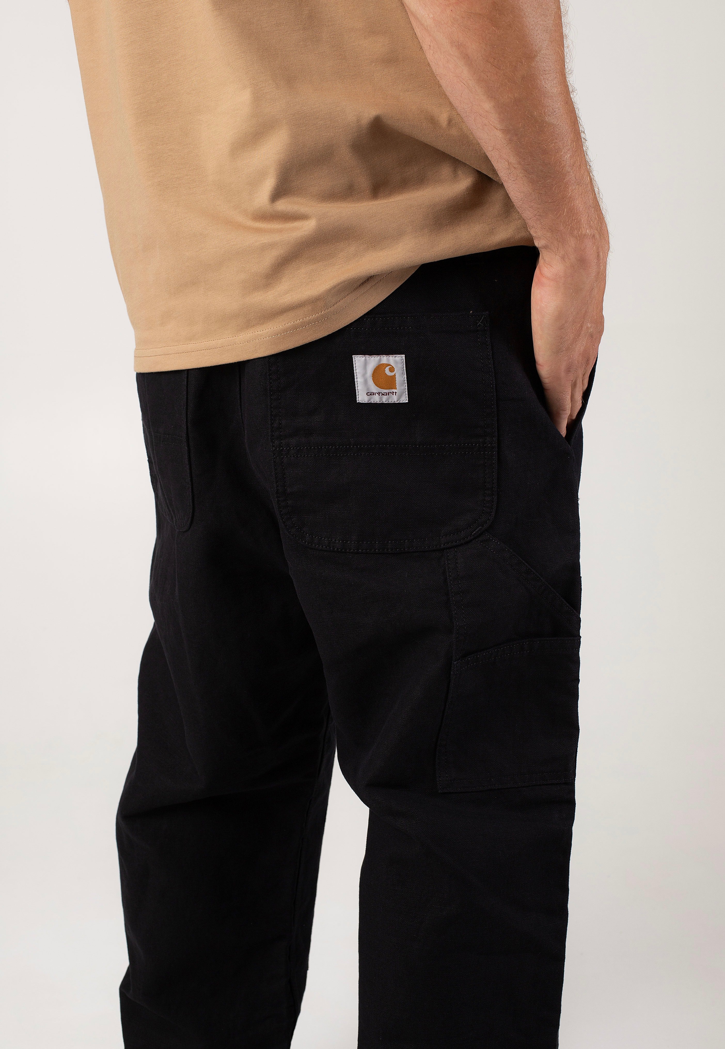 Carhartt WIP - Walter Double Knee Rinsed Black - Pants | Men-Image