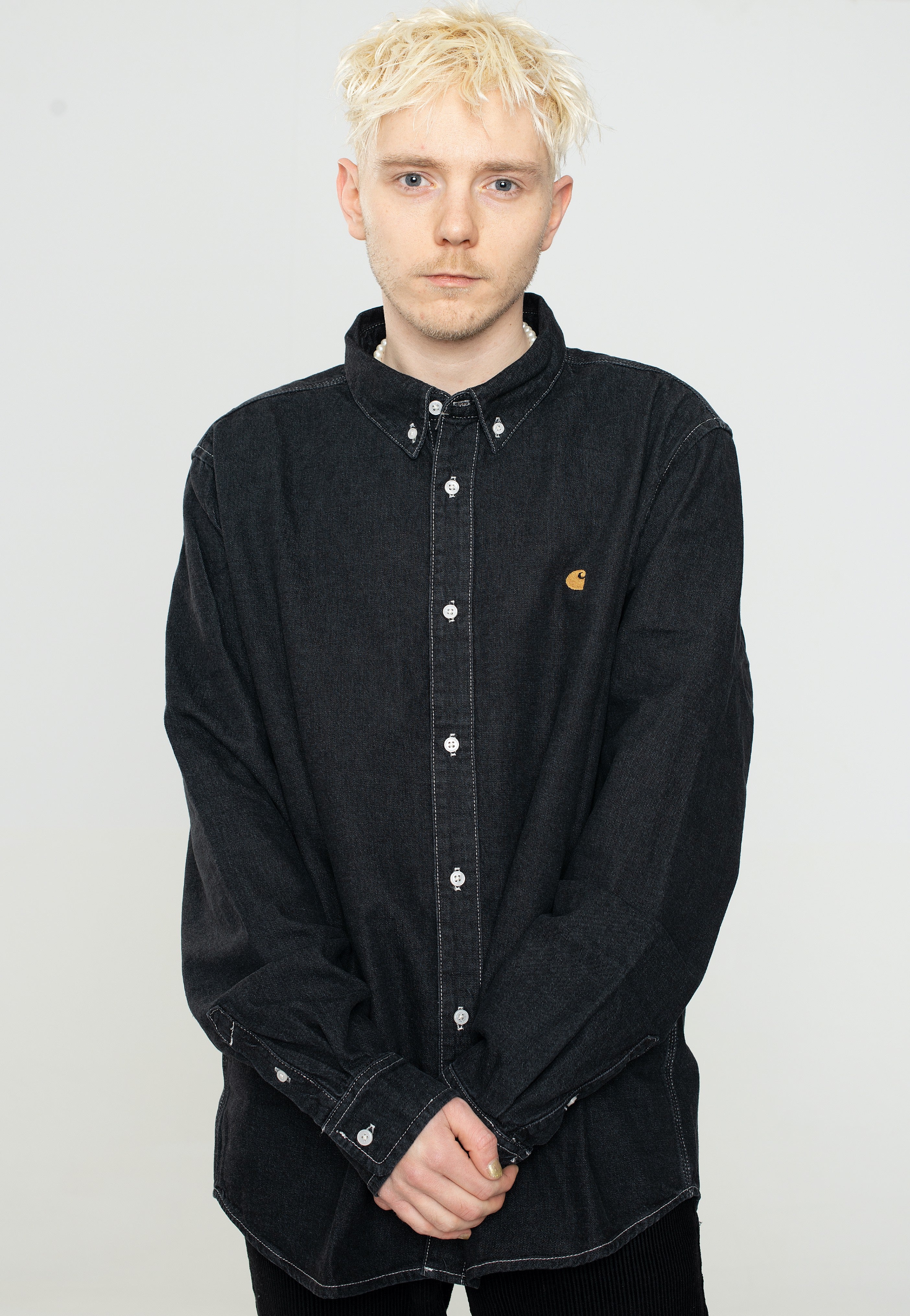 Carhartt WIP - Weldon Stone Washed Black - Shirt | Men-Image