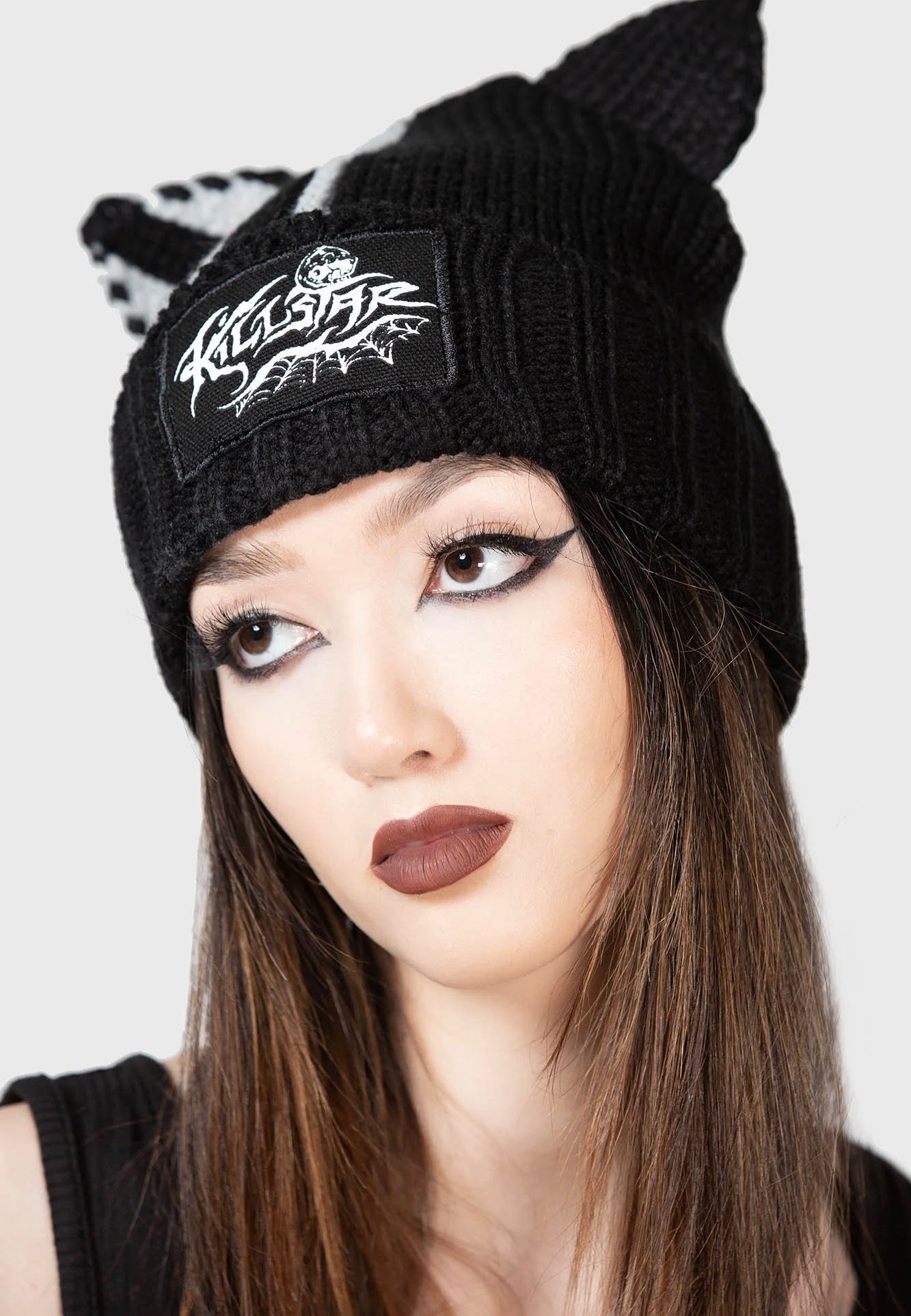 Killstar - Cat Scratch Black/White - Beanie | Neutral-Image