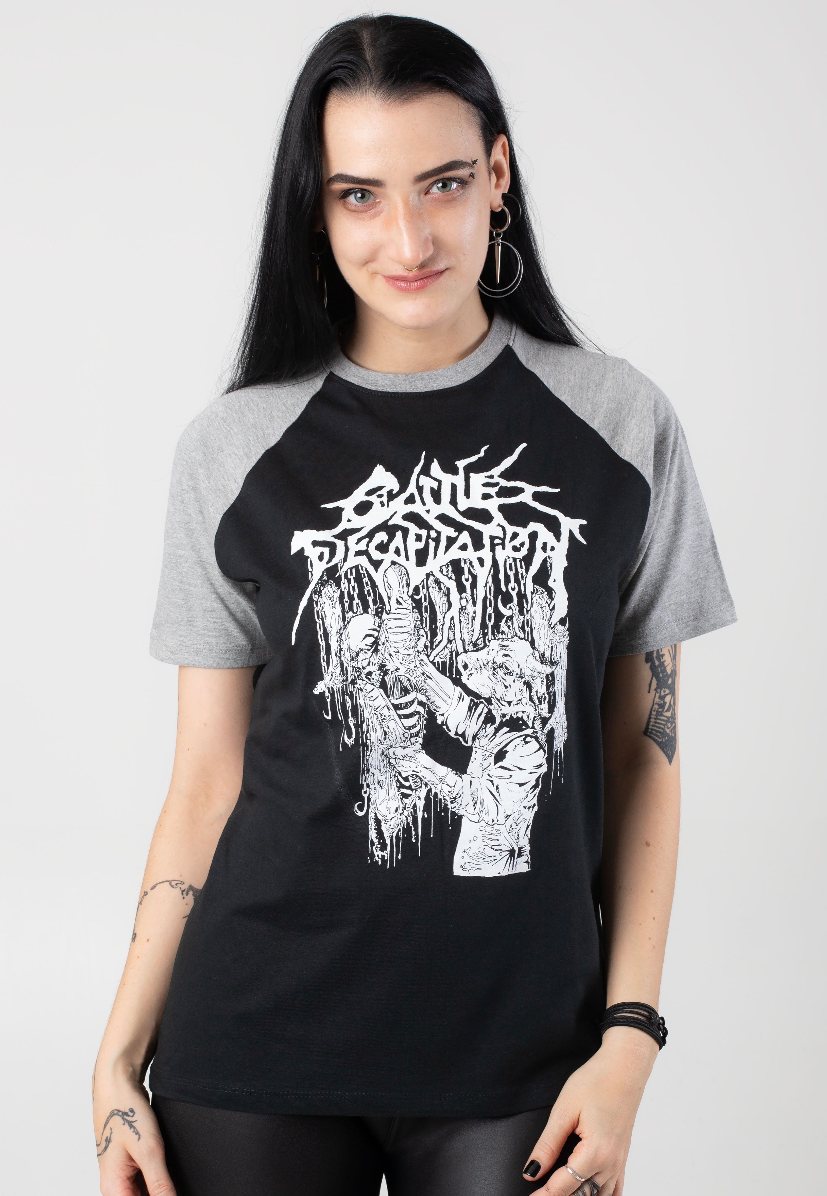 Cattle Decapitation - Dead Meal Black/Grey Raglan - T-Shirt | Women-Image