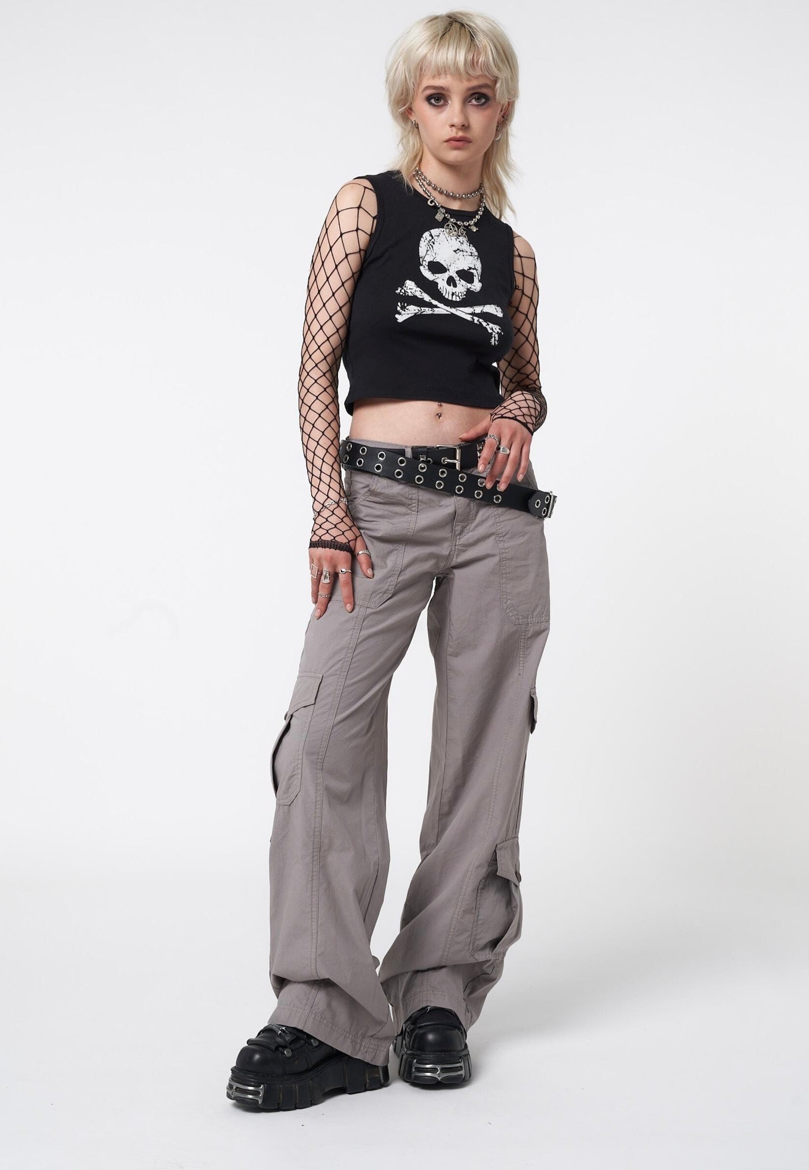 Minga London - Cleo Y2K Cargo Grey - Pants | Women-Image