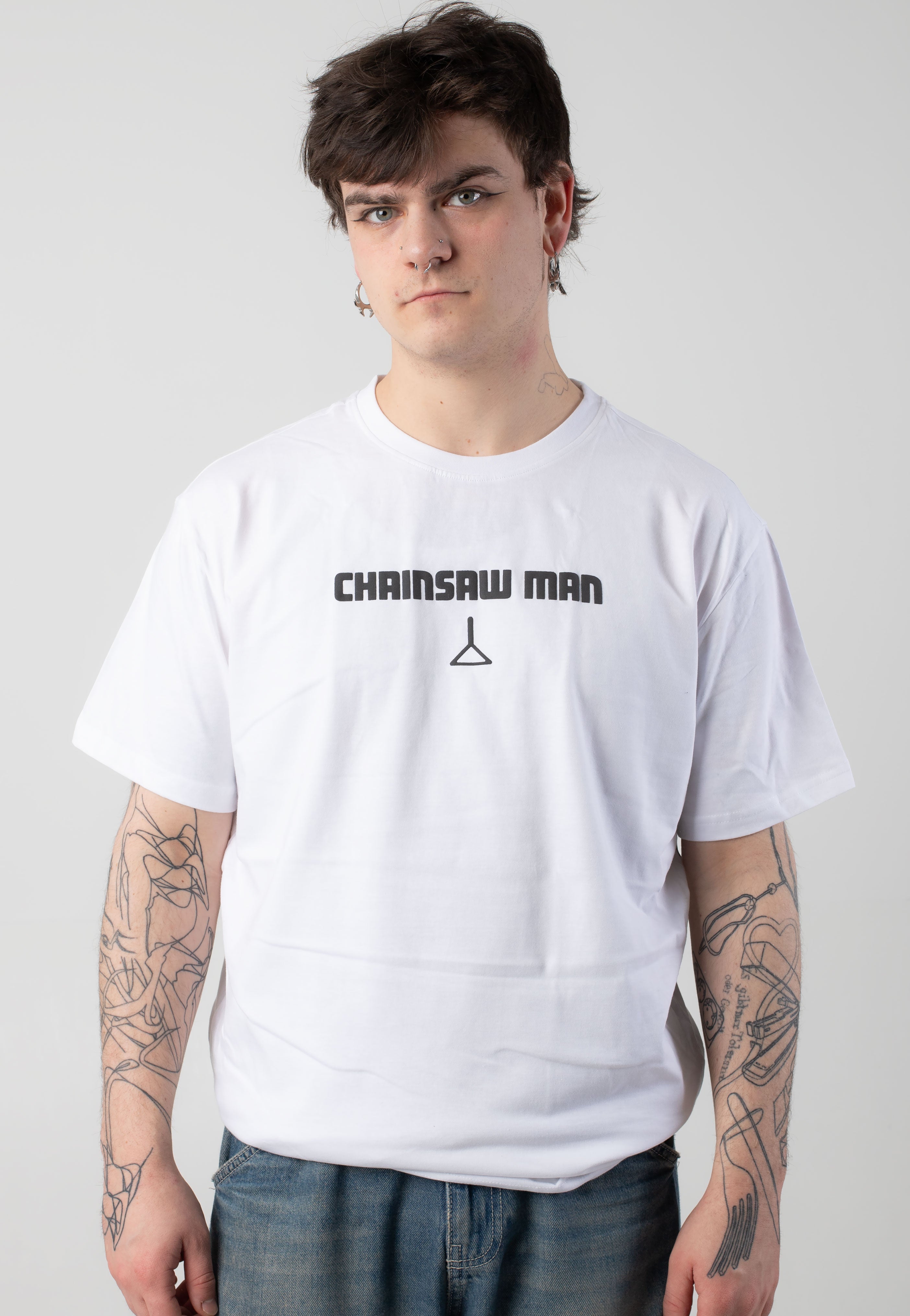 Chainsaw Man - Outlined White - T-Shirt | Men-Image