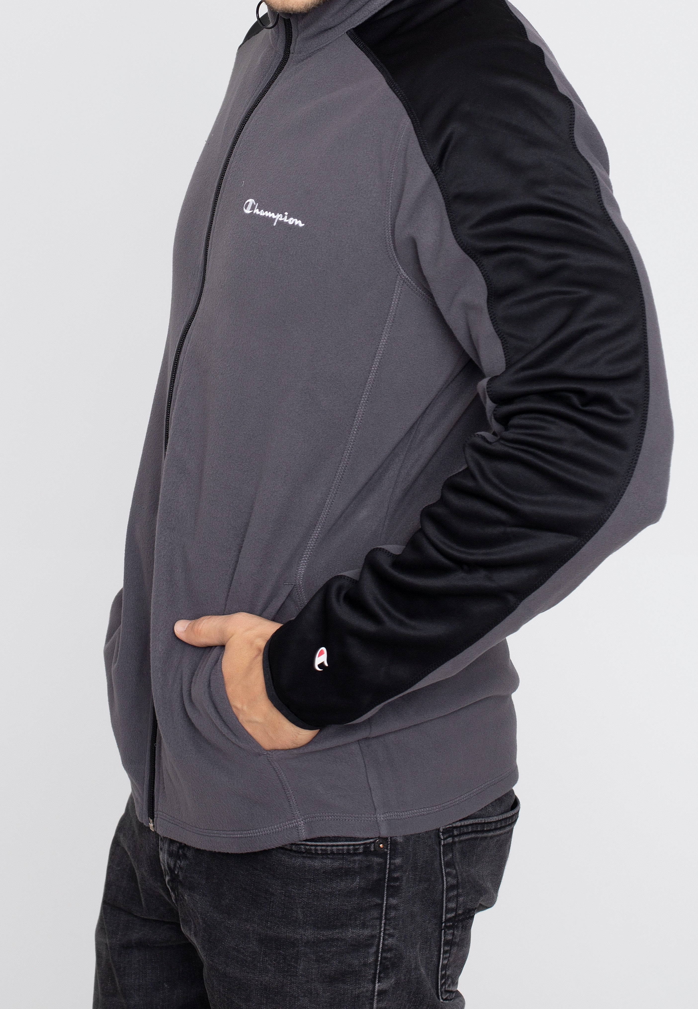 Champion - Full Zip Side Pocket Logo EBN/NBK - Track Jacket | Men-Image