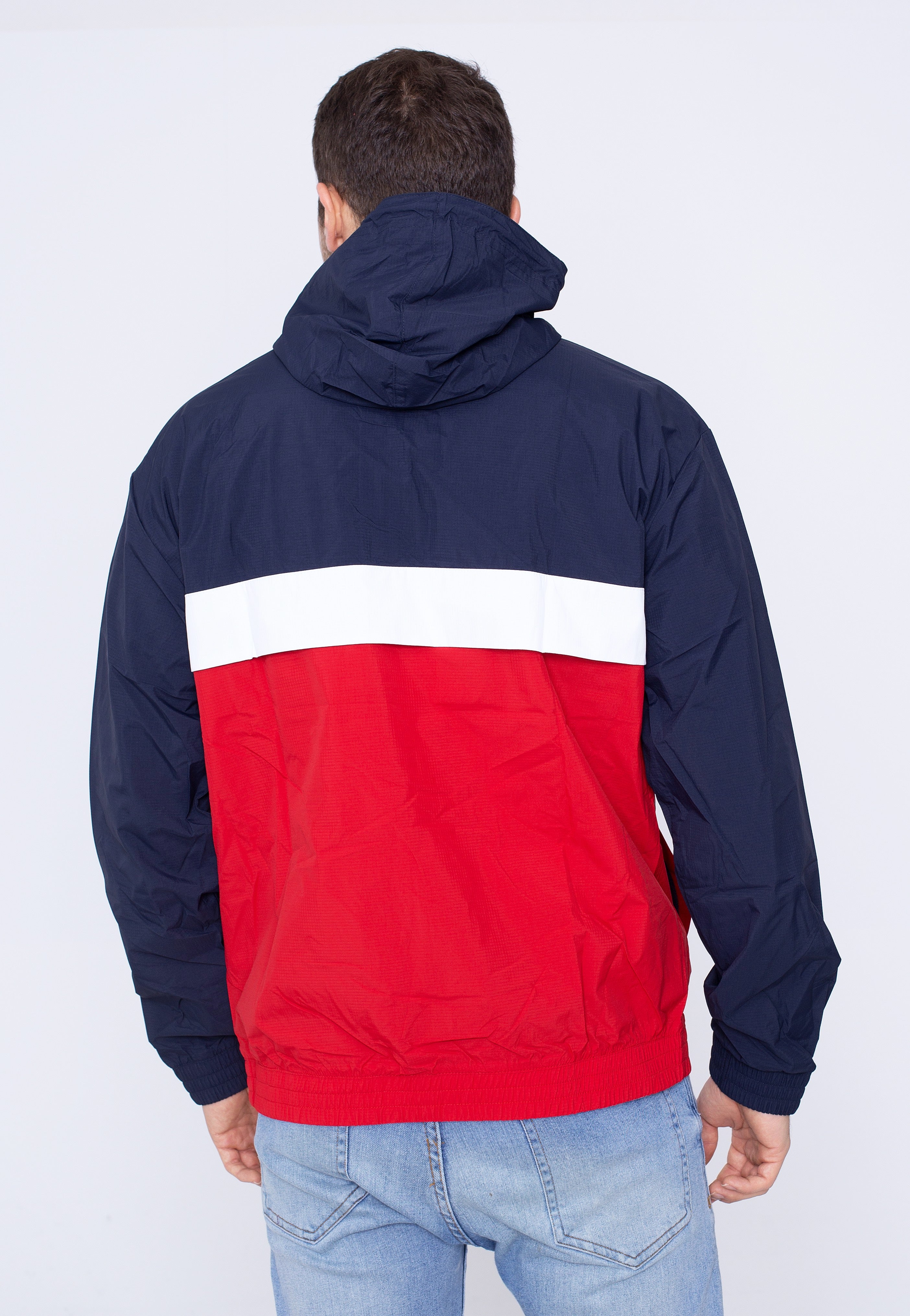 Champion windbreaker red white blue best sale