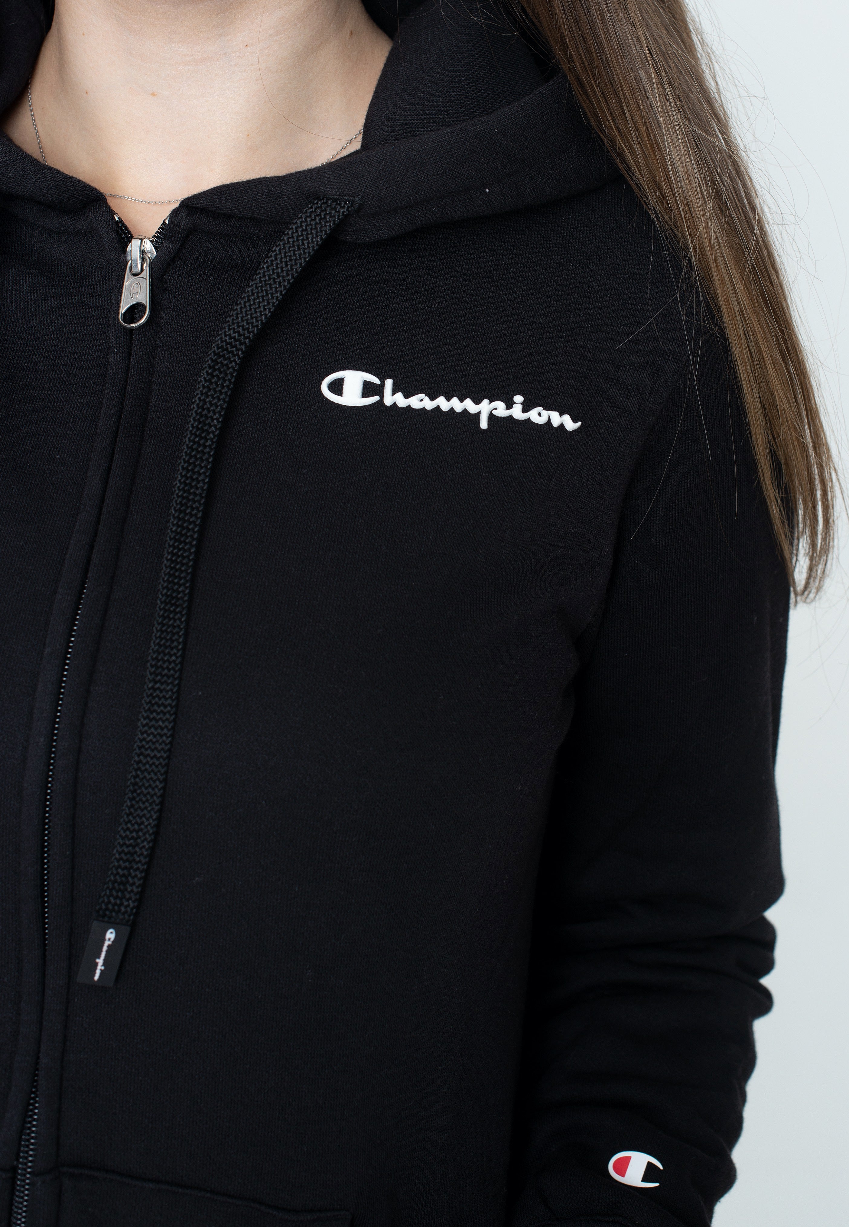 Champion - Hooded Full Zip Black Beauty - Zipper | Women-Image