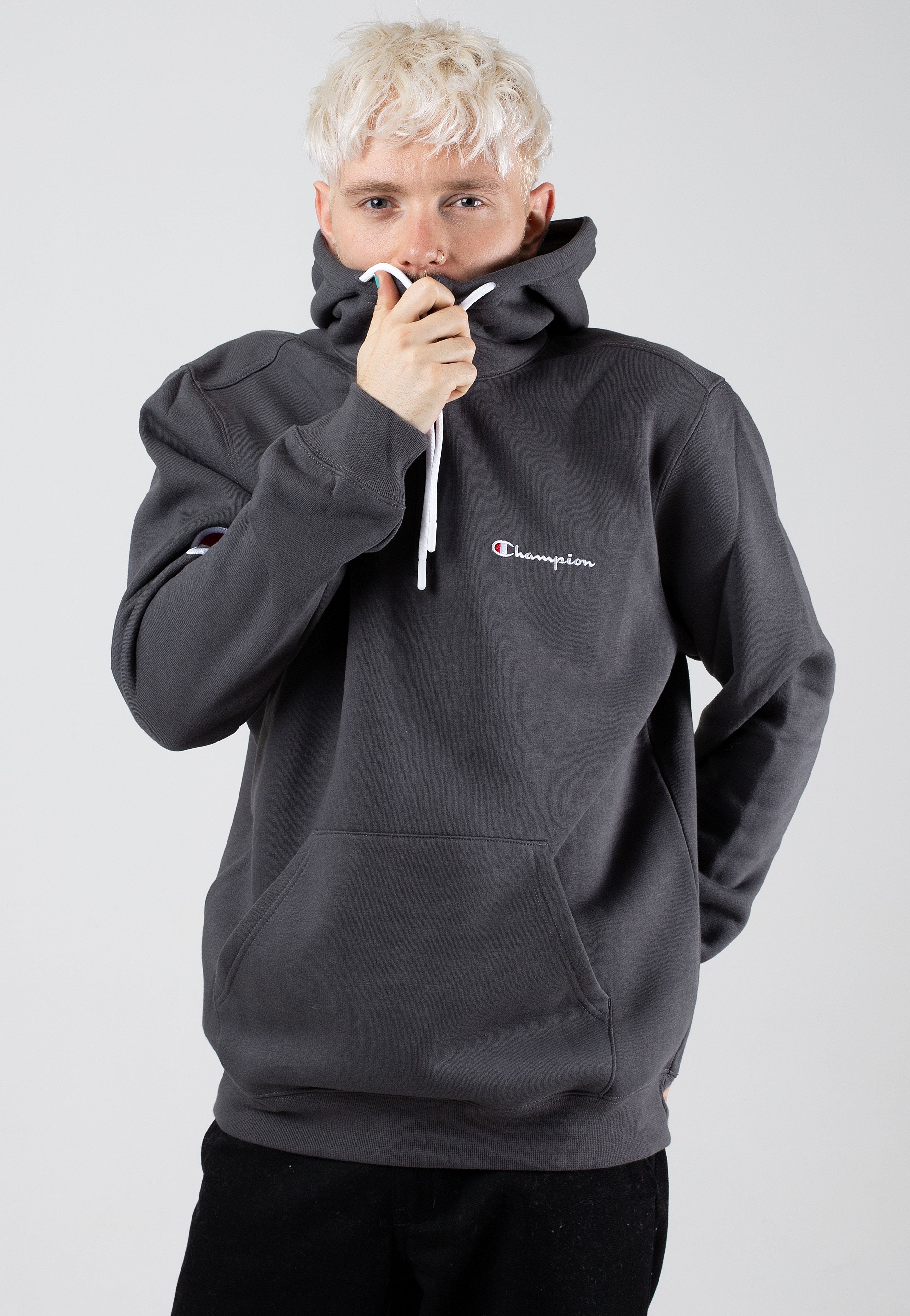 Champion - Hooded Half Zip Blackened Pearl - Hoodie | Men-Image