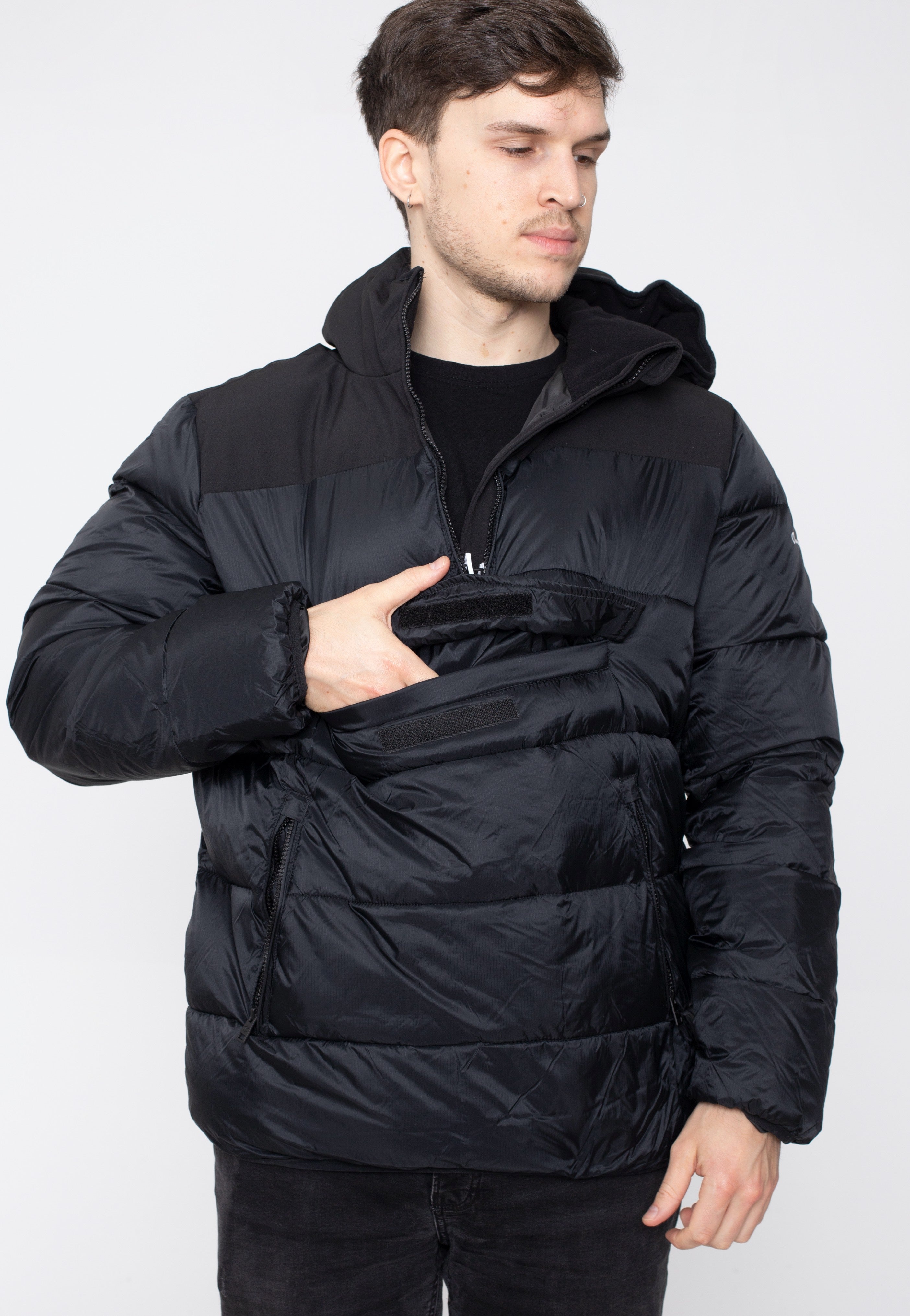 Champion - Hooded Half Zip NBK/NBK - Jacket | Men-Image