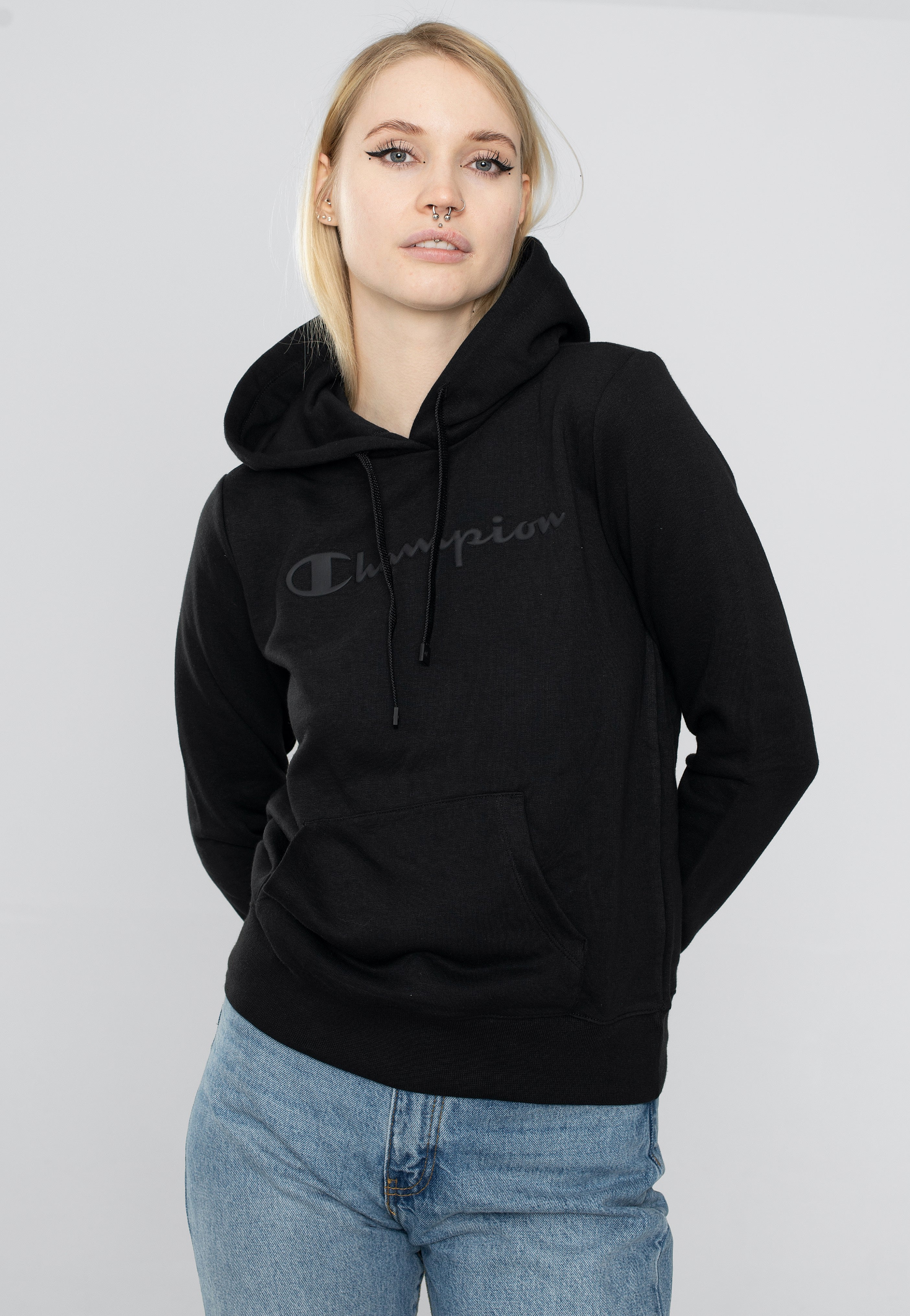 Champion - Hooded Sweatshirt Black Beauty A - Hoodie | Women-Image