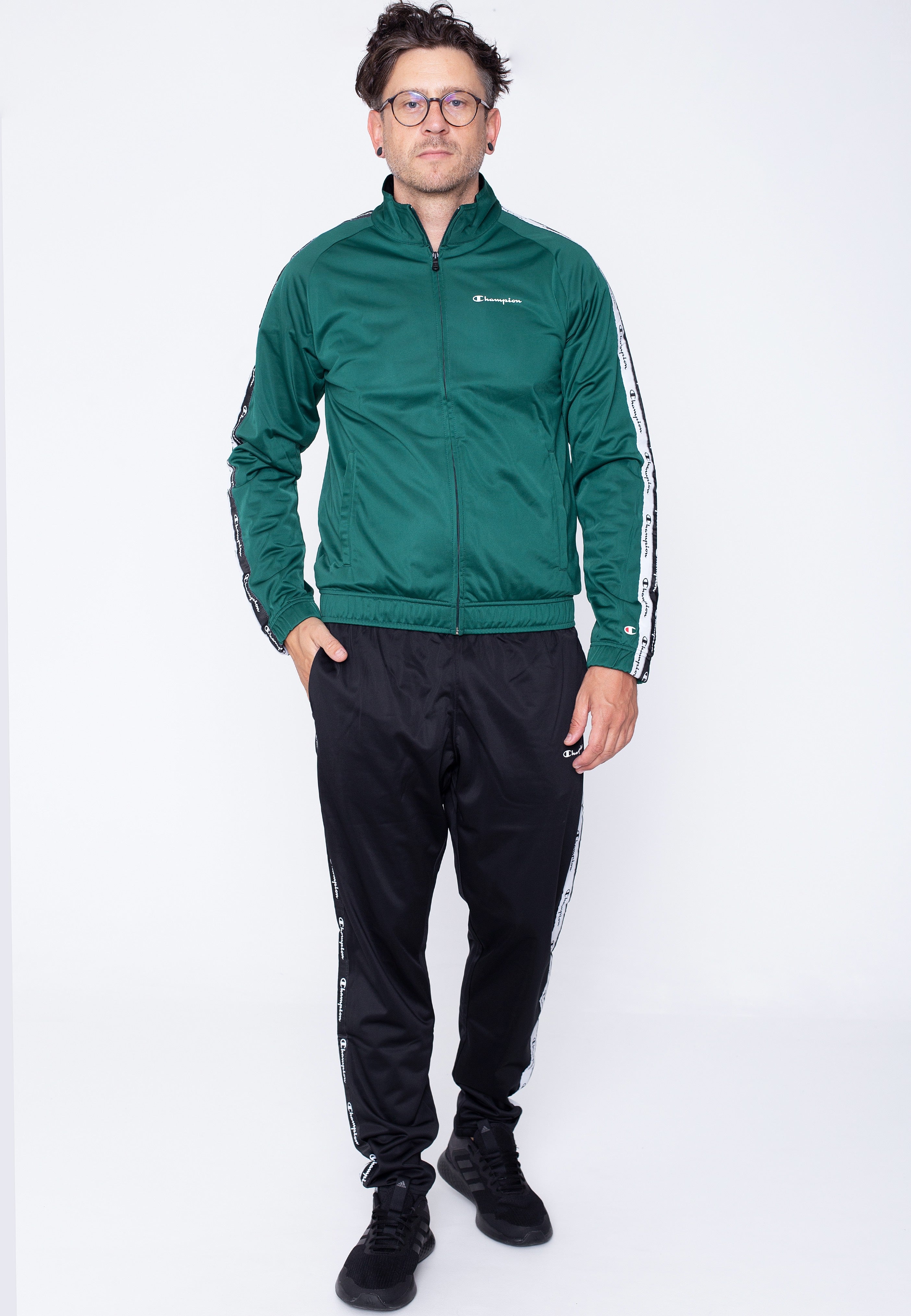 Champion - Poly Warpknit Small Logo HLG/NBK/NBK - Tracksuit | Men-Image