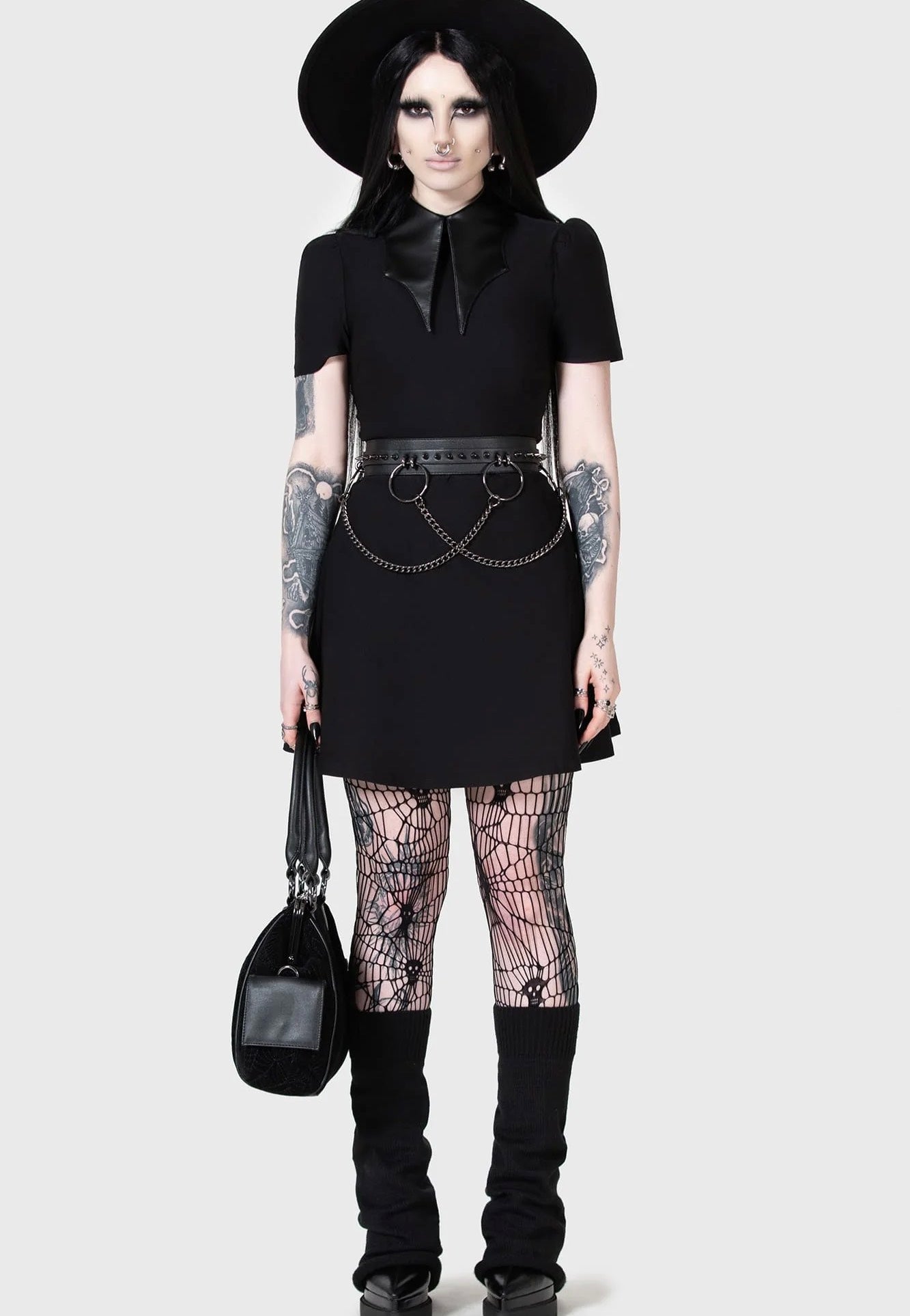 Killstar x Kihilist - Chapel Collar Black - Dress | Women-Image