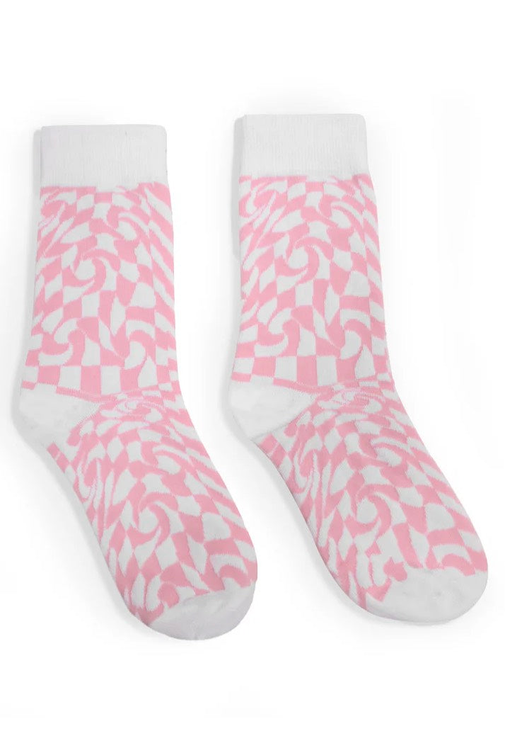 Koi Footwear - Check Mate Pink - Socks | Neutral-Image